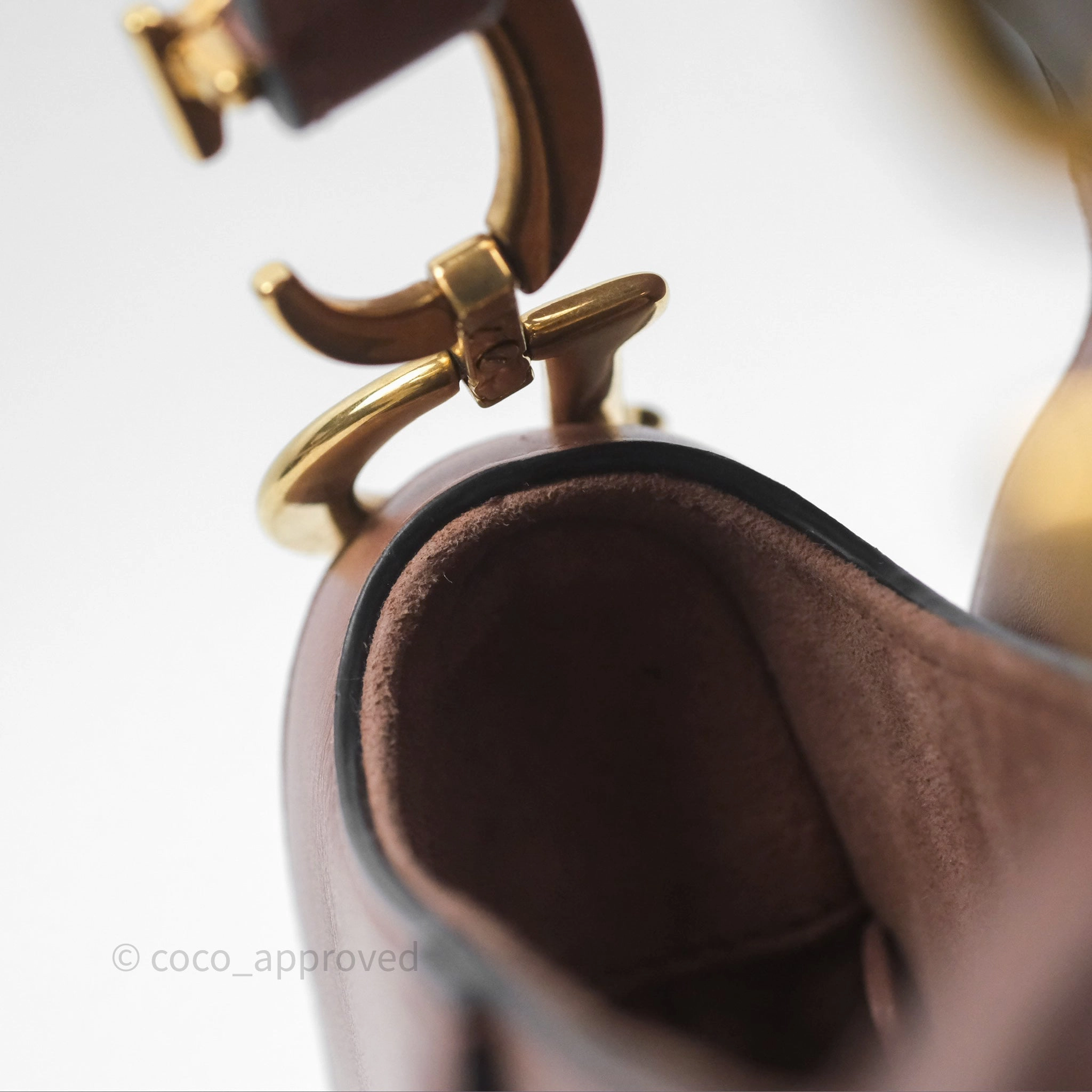 Christian Dior Mini Saddle Bag Rose Taupe Grained Calfskin Gold Hardware
