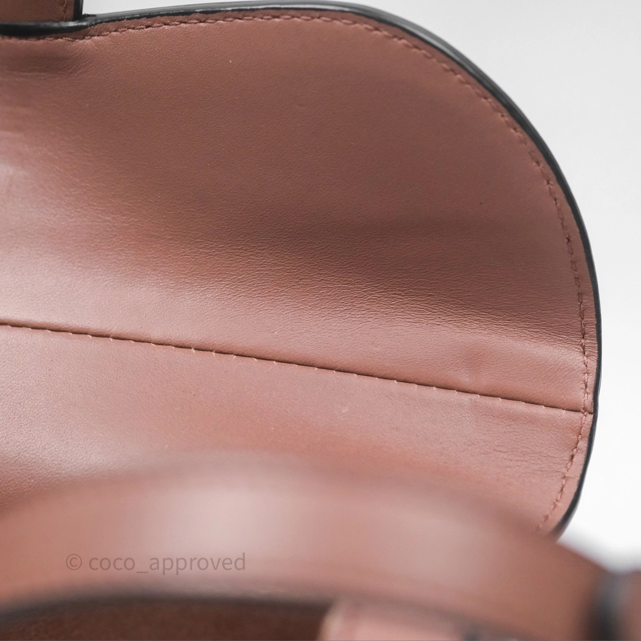 Christian Dior Mini Saddle Bag Rose Taupe Grained Calfskin Gold Hardware