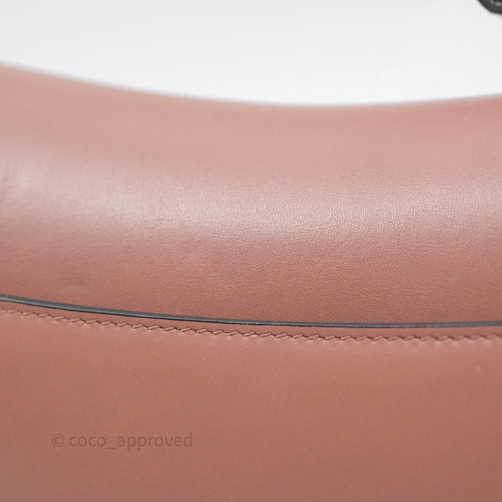 Christian Dior Mini Saddle Bag Rose Taupe Grained Calfskin Gold Hardware