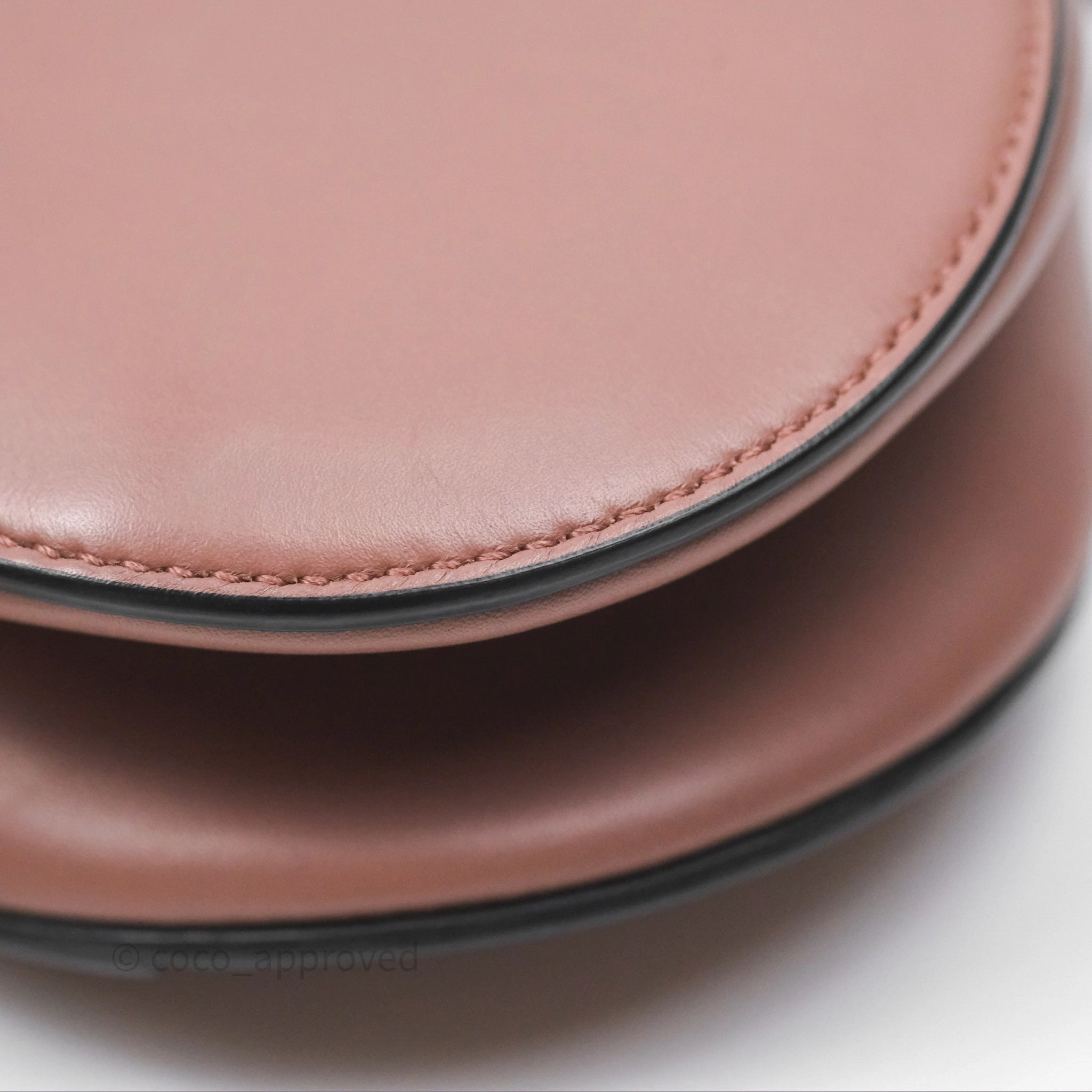 Christian Dior Mini Saddle Bag Rose Taupe Grained Calfskin Gold Hardware