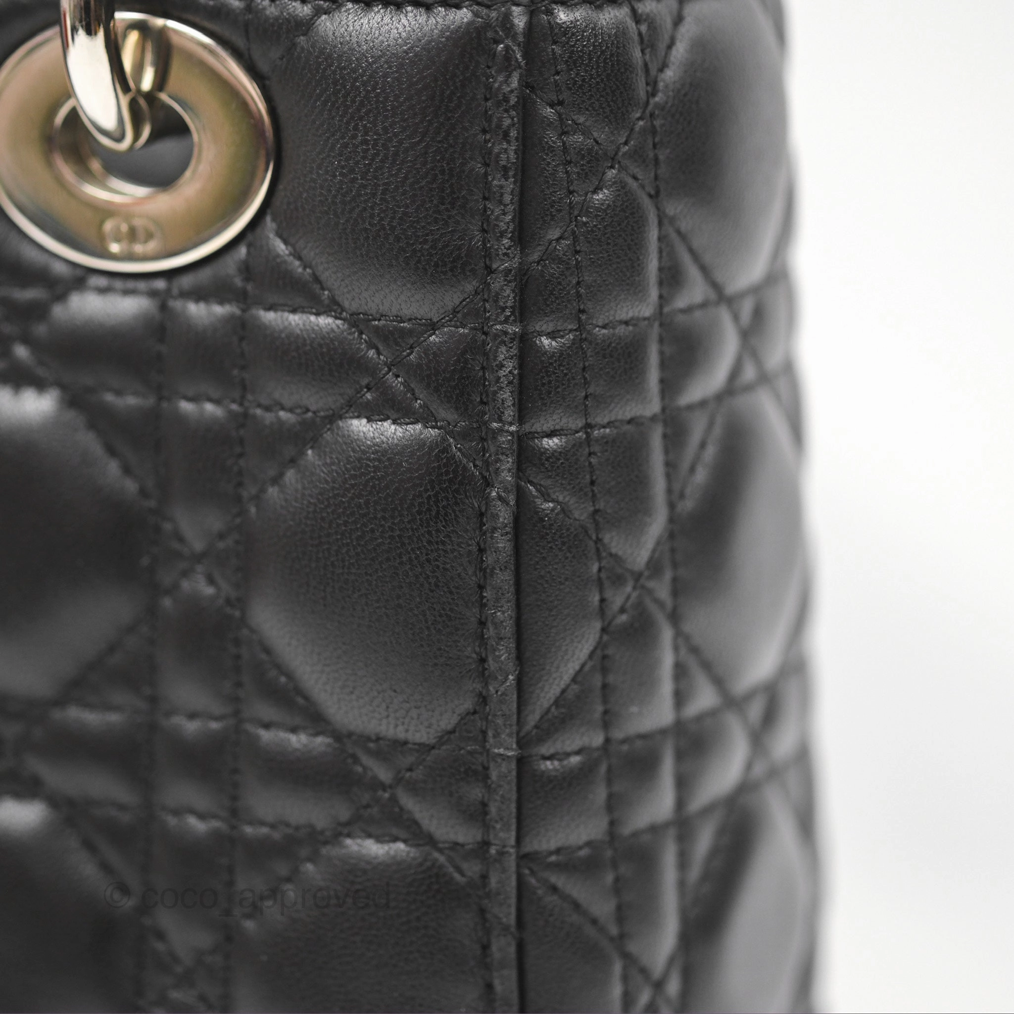 Christian Dior My ABCDior Lady Dior Bag Cannage Lambskin Black Gold Hardware
