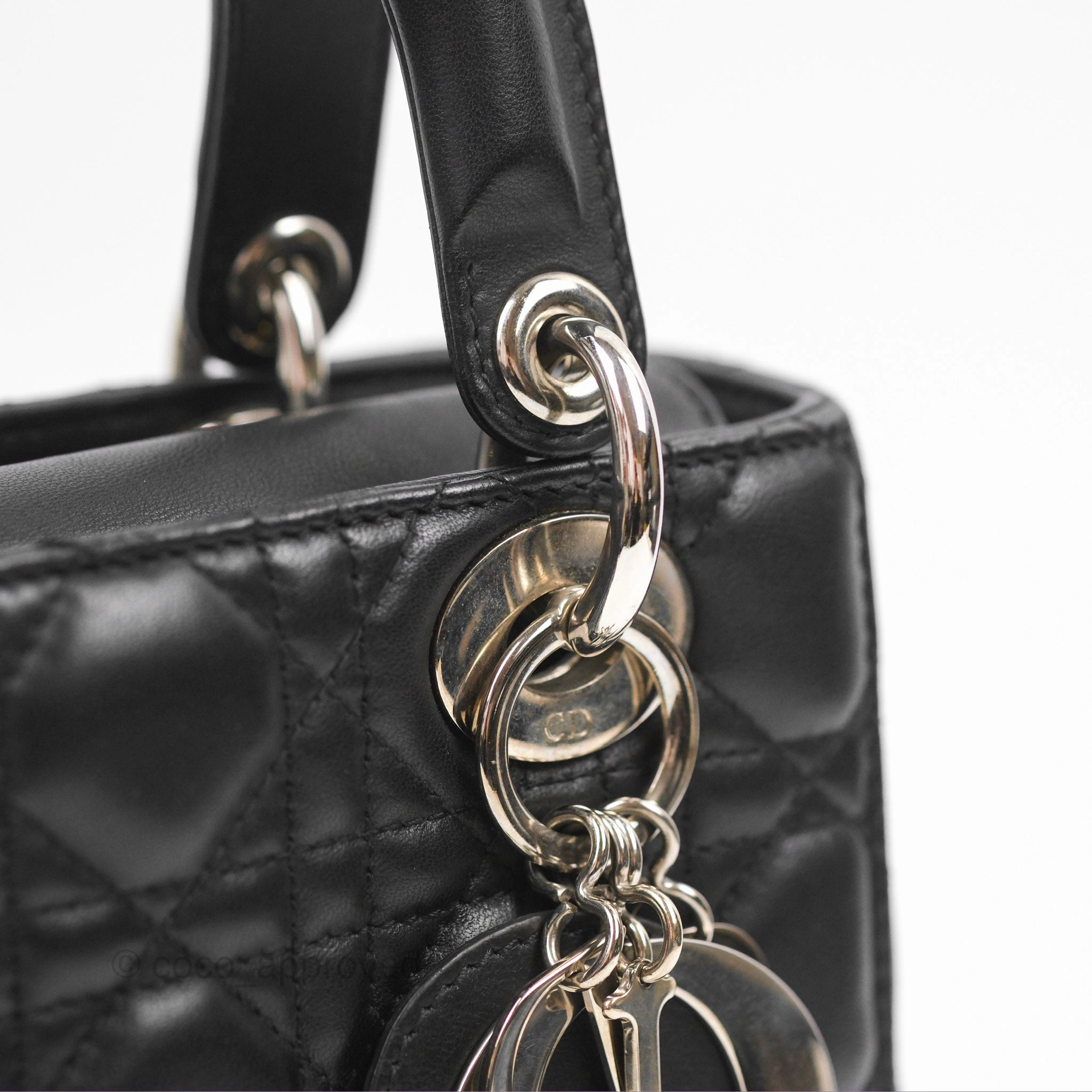 Christian Dior My ABCDior Lady Dior Bag Cannage Lambskin Black Gold Hardware