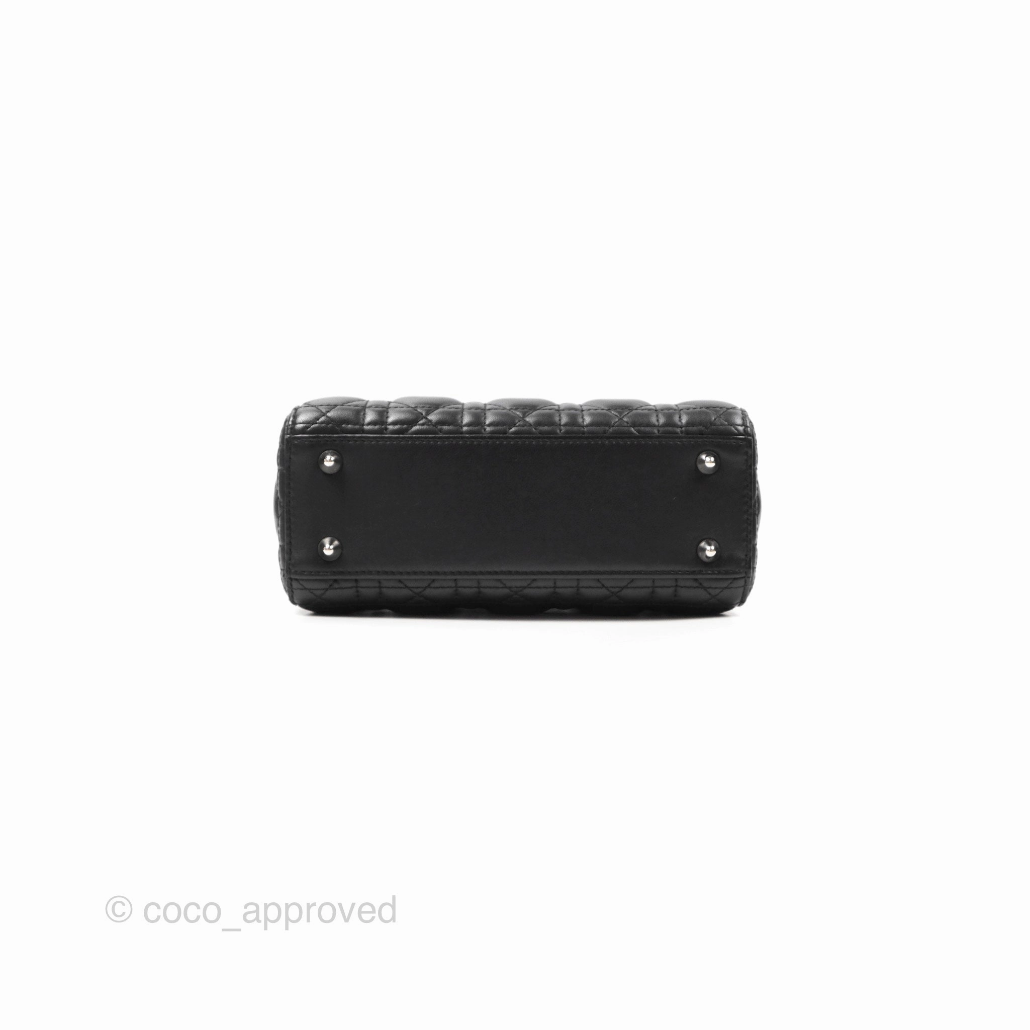 Christian Dior My ABCDior Lady Dior Bag Cannage Lambskin Black Gold Hardware