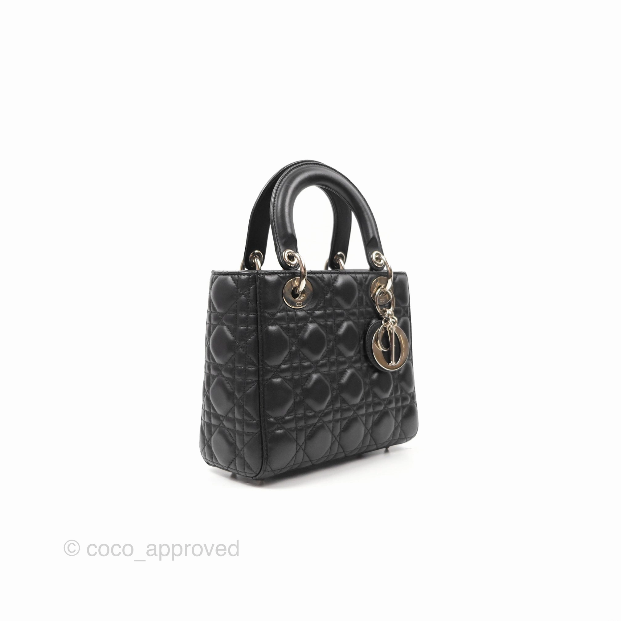 Christian Dior My ABCDior Lady Dior Bag Cannage Lambskin Black Gold Hardware