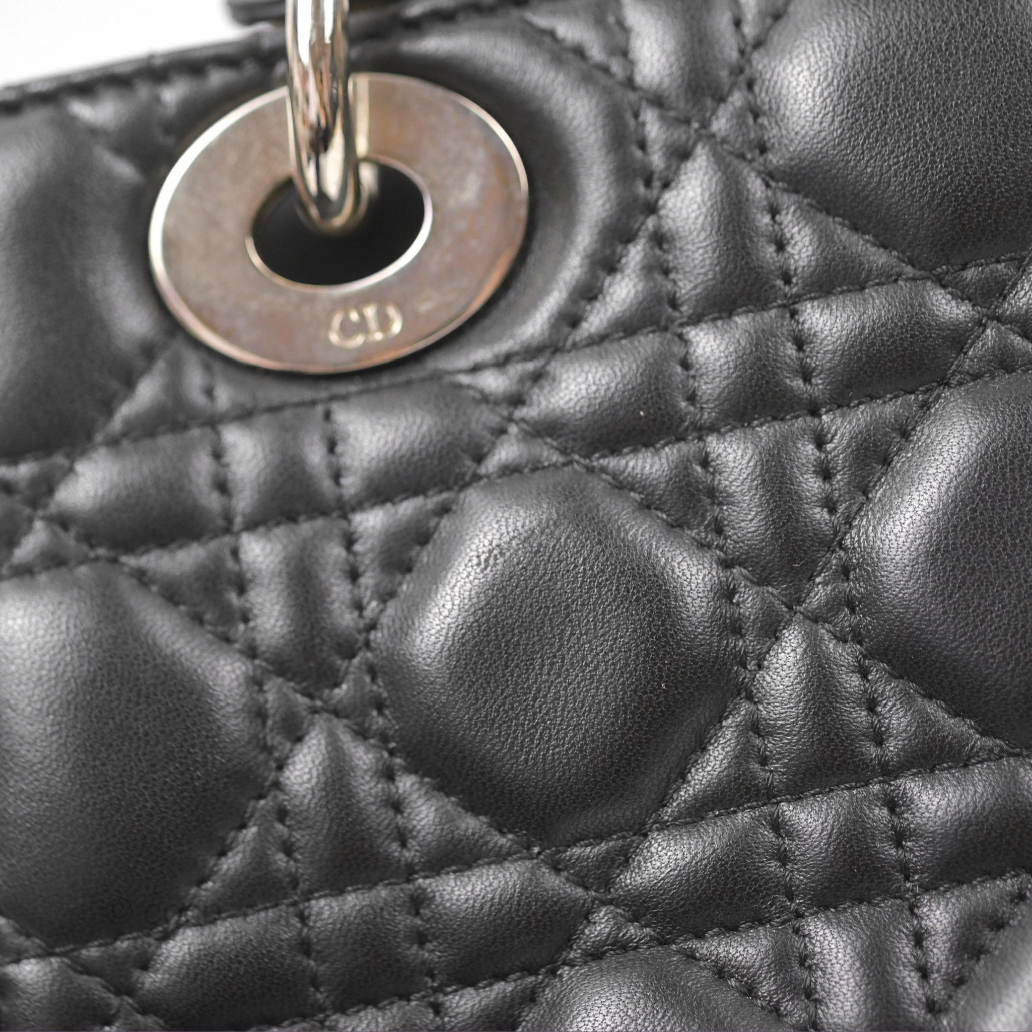 Christian Dior My ABCDior Lady Dior Bag Cannage Lambskin Black Gold Hardware