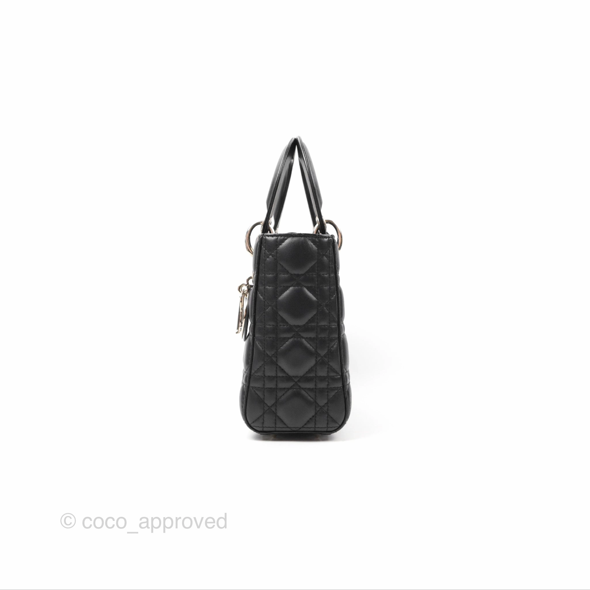 Christian Dior My ABCDior Lady Dior Bag Cannage Lambskin Black Gold Hardware