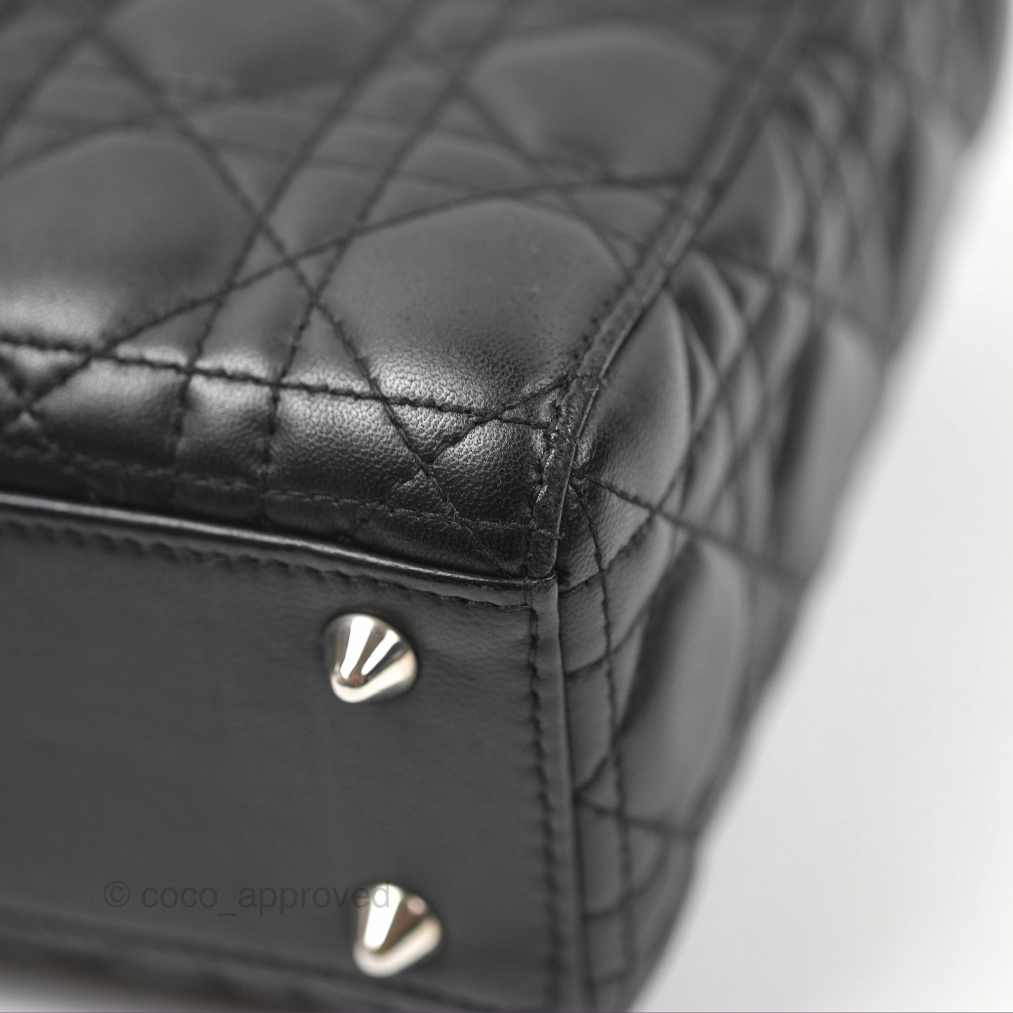 Christian Dior My ABCDior Lady Dior Bag Cannage Lambskin Black Gold Hardware