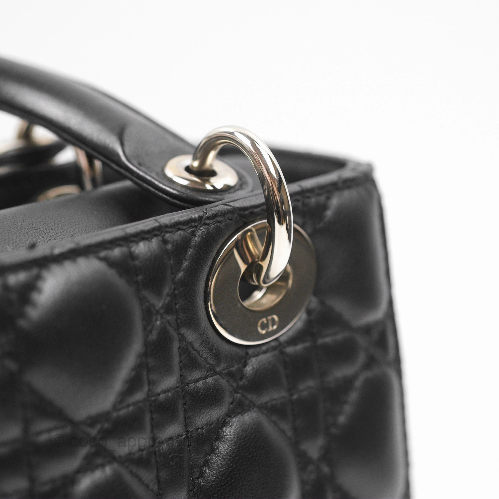Christian Dior My ABCDior Lady Dior Bag Cannage Lambskin Black Gold Hardware
