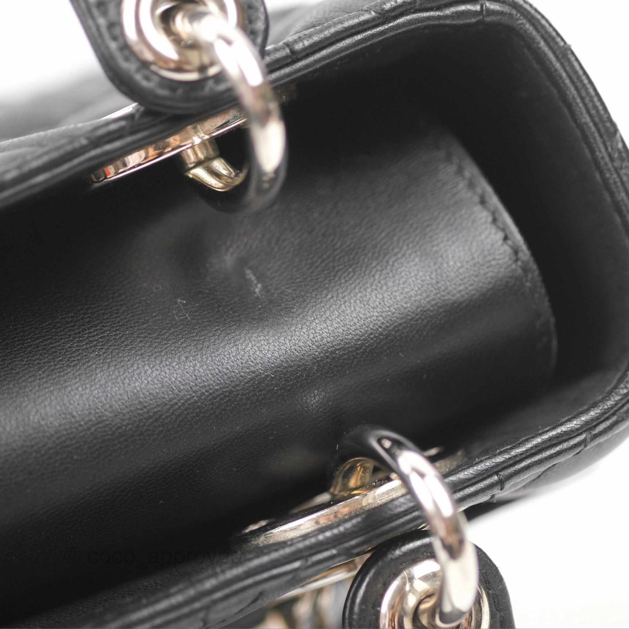 Christian Dior My ABCDior Lady Dior Bag Cannage Lambskin Black Gold Hardware