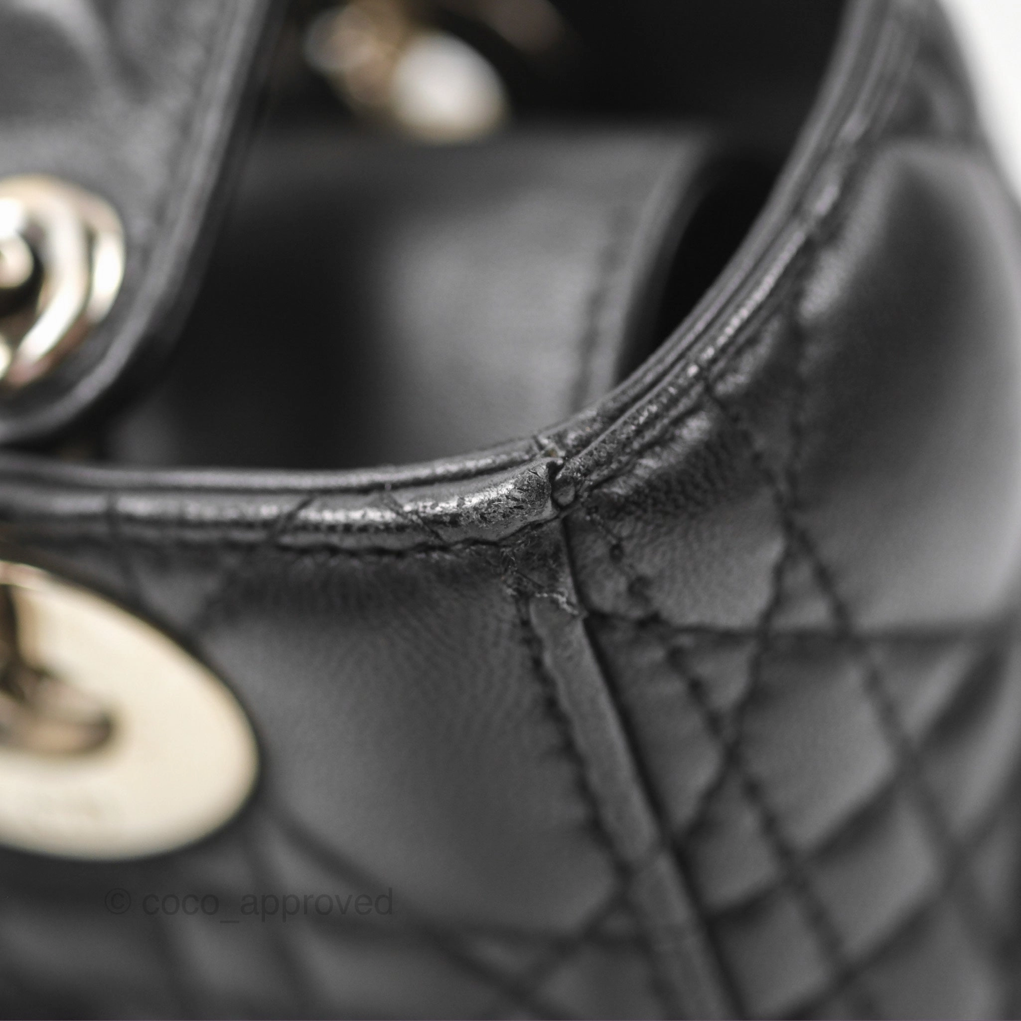 Christian Dior My ABCDior Lady Dior Bag Cannage Lambskin Black Gold Hardware