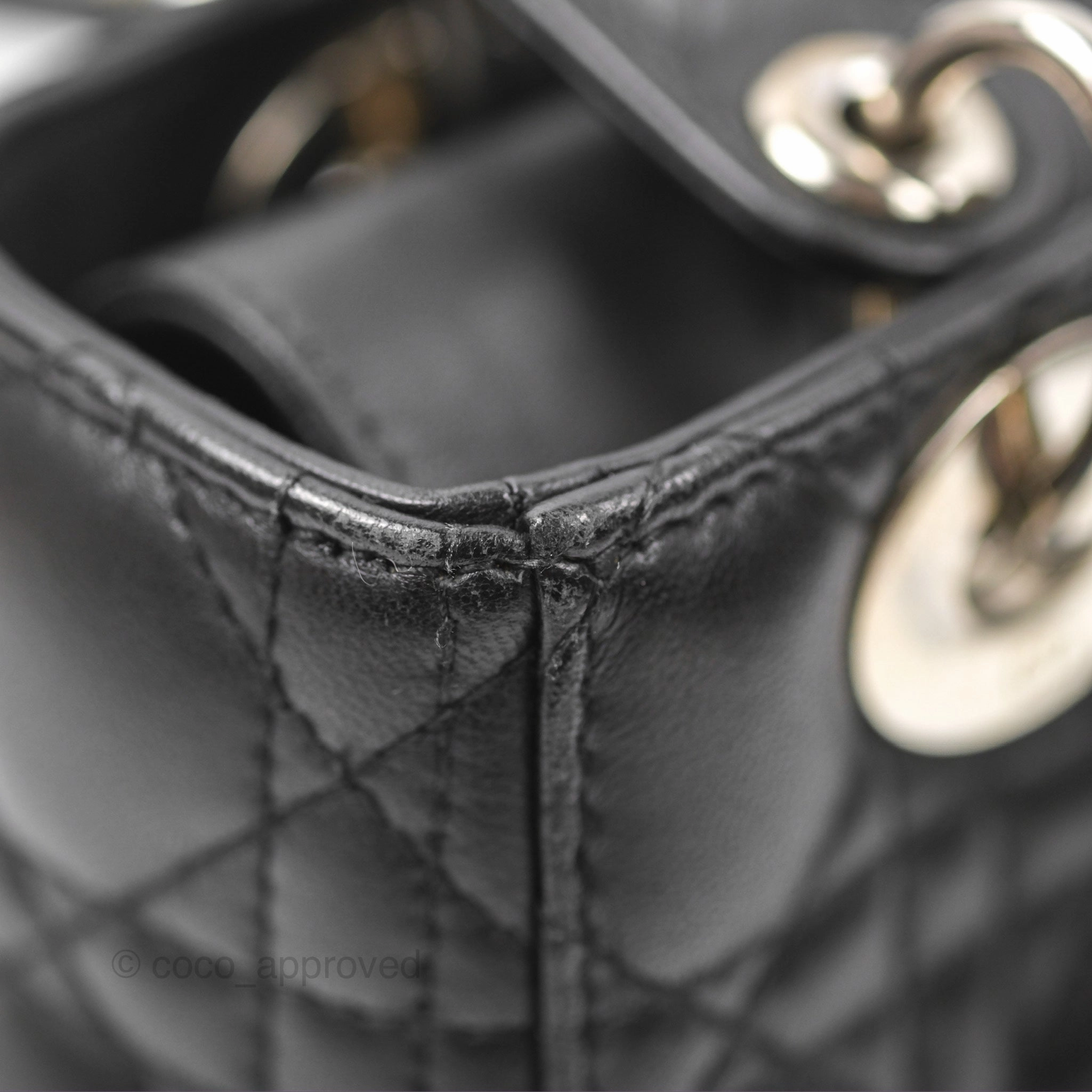 Christian Dior My ABCDior Lady Dior Bag Cannage Lambskin Black Gold Hardware