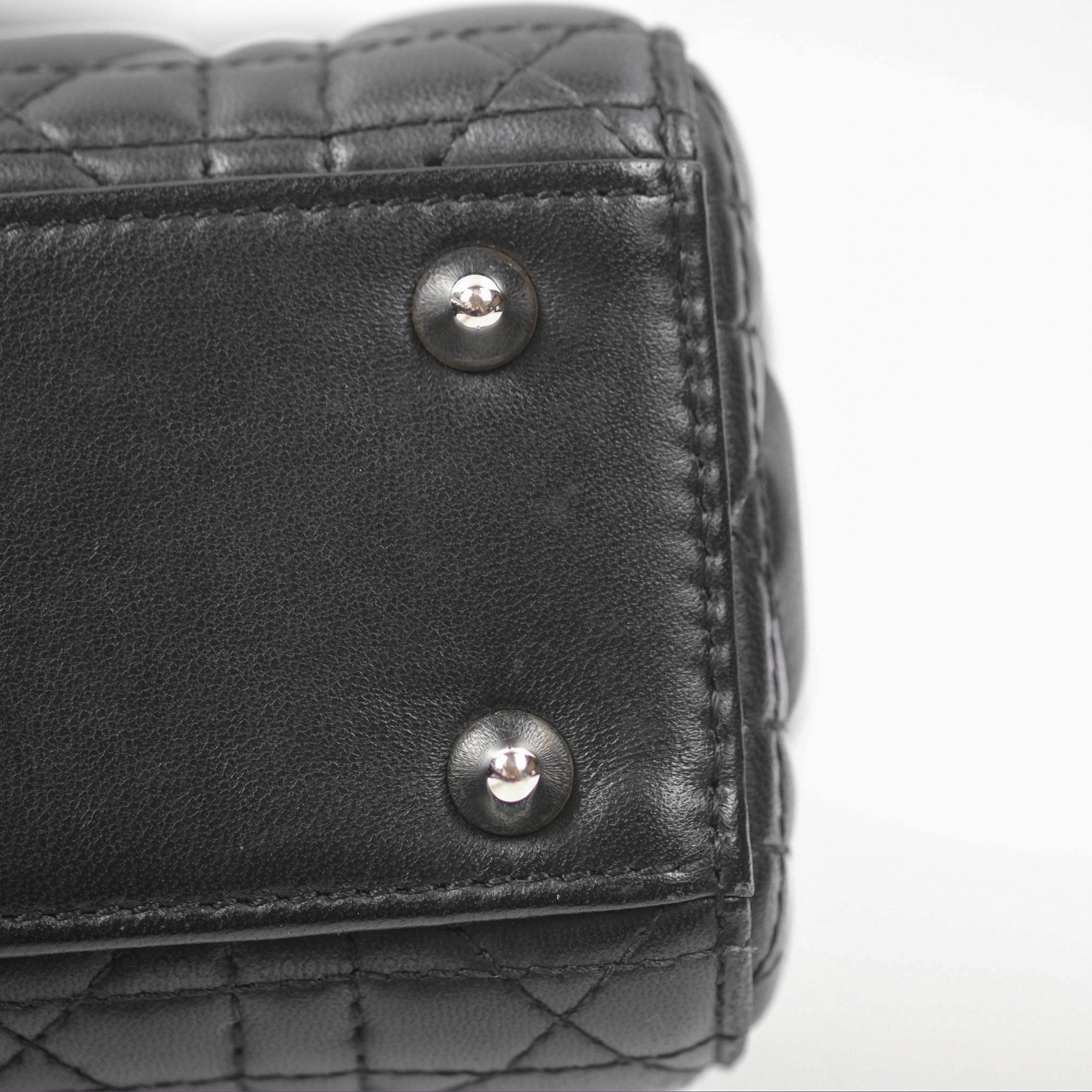 Christian Dior My ABCDior Lady Dior Bag Cannage Lambskin Black Gold Hardware