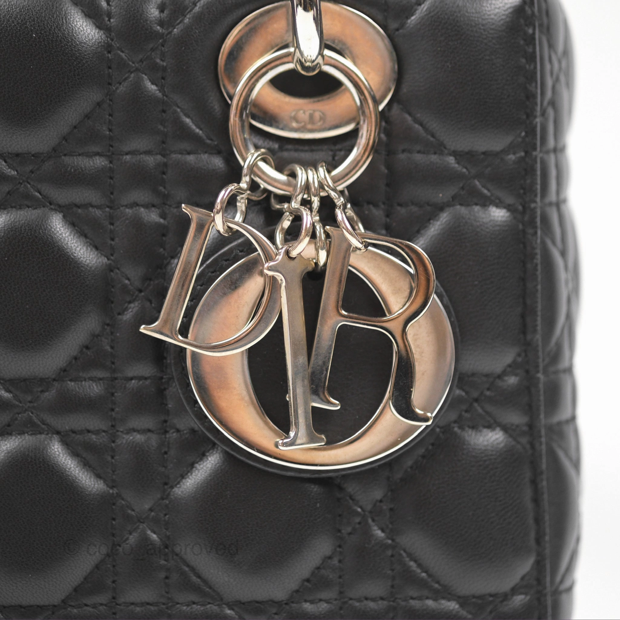 Christian Dior My ABCDior Lady Dior Bag Cannage Lambskin Black Gold Hardware
