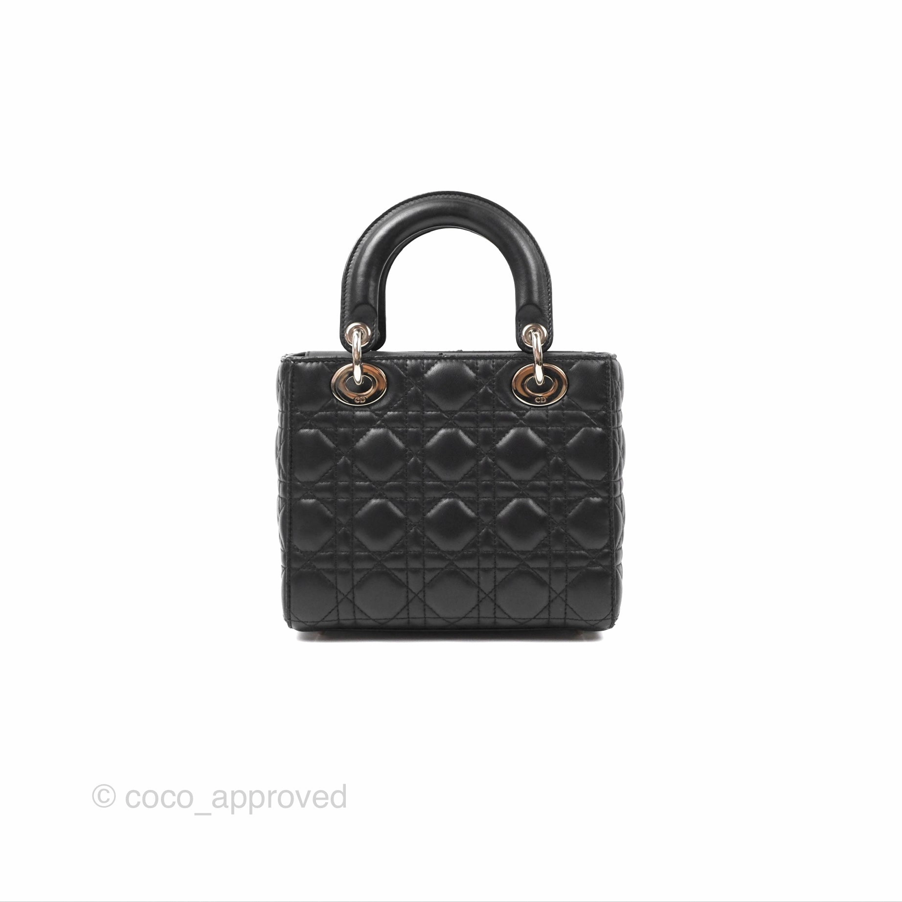 Christian Dior My ABCDior Lady Dior Bag Cannage Lambskin Black Gold Hardware