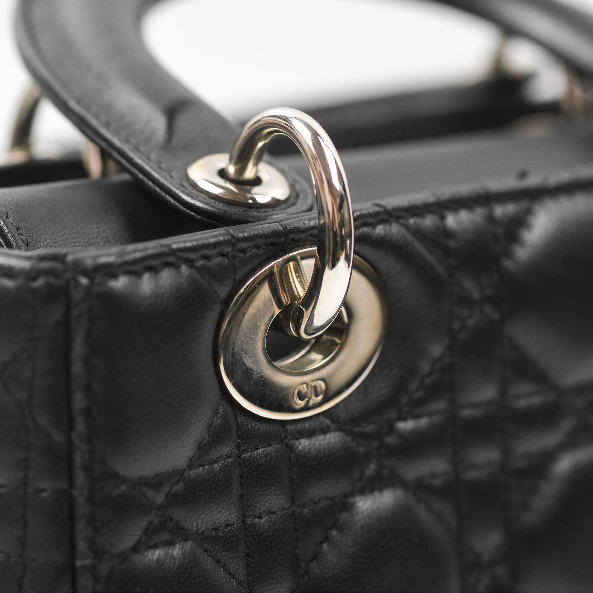 Christian Dior My ABCDior Lady Dior Bag Cannage Lambskin Black Gold Hardware