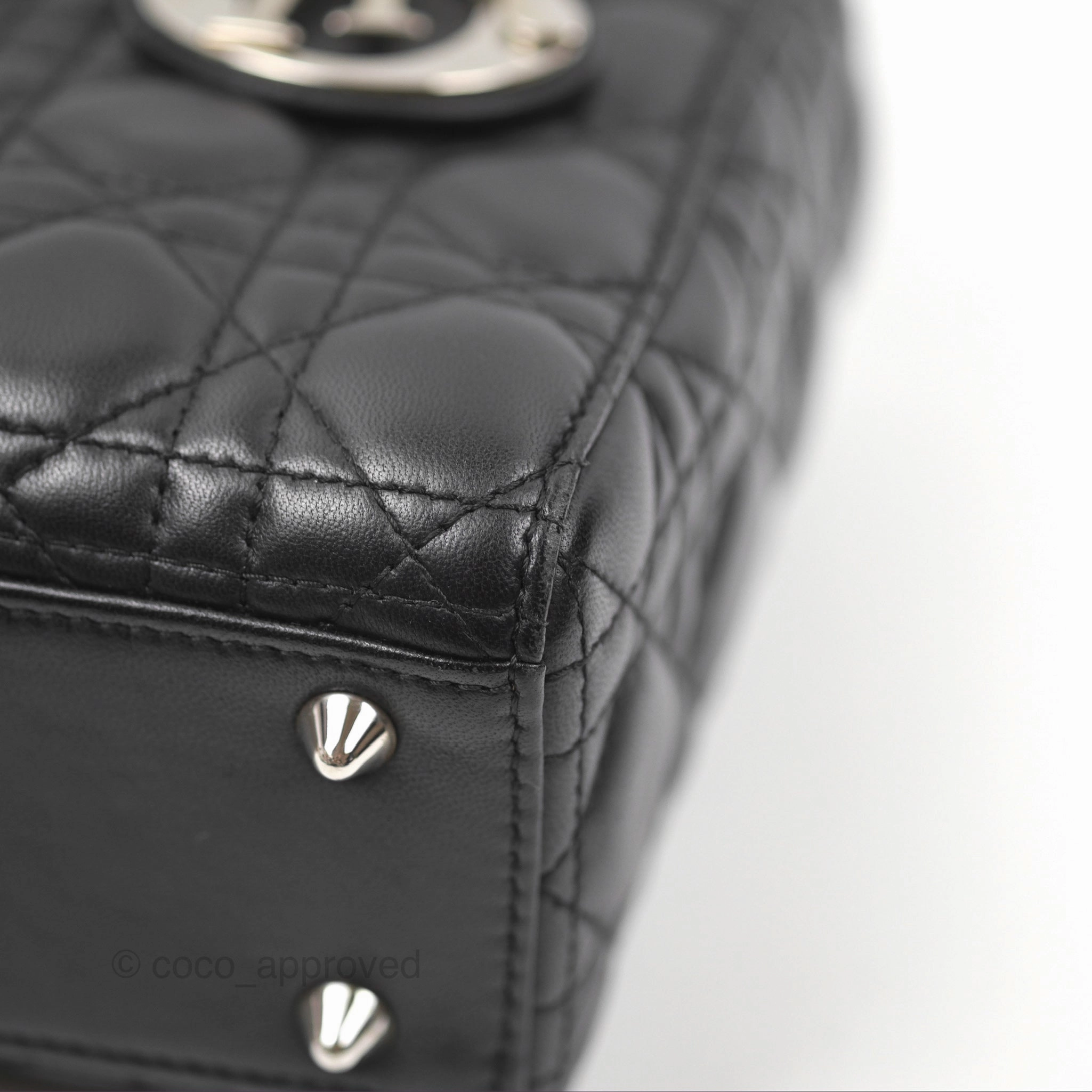 Christian Dior My ABCDior Lady Dior Bag Cannage Lambskin Black Gold Hardware