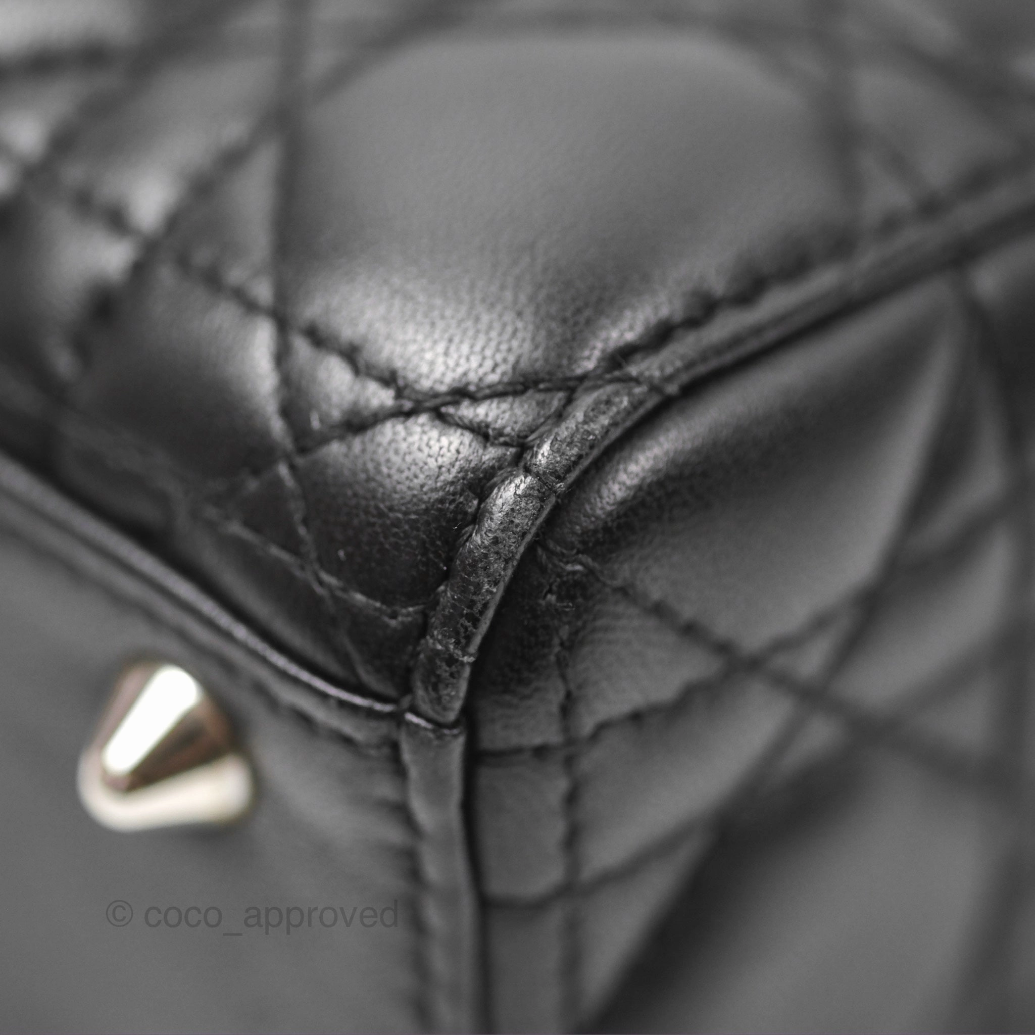Christian Dior My ABCDior Lady Dior Bag Cannage Lambskin Black Gold Hardware