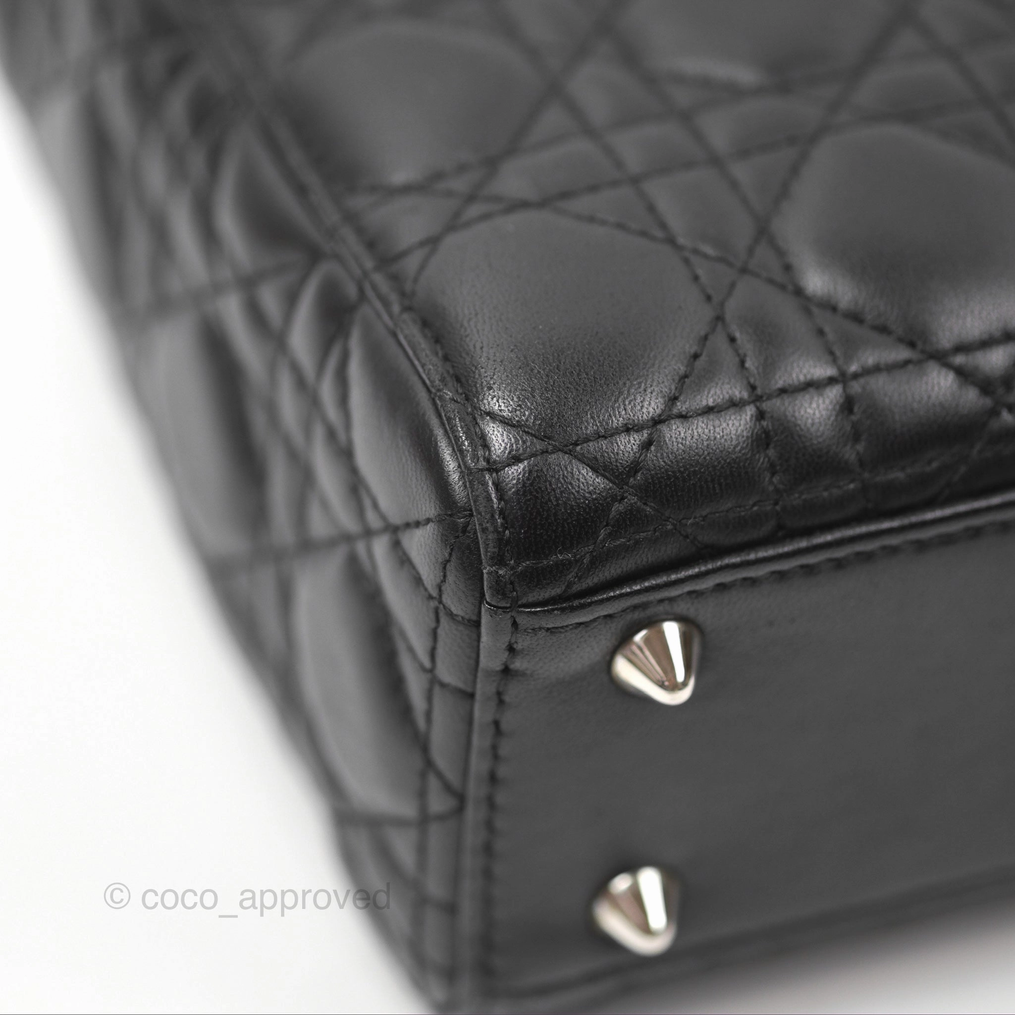 Christian Dior My ABCDior Lady Dior Bag Cannage Lambskin Black Gold Hardware