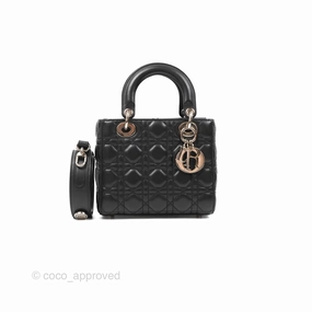 Christian Dior My ABCDior Lady Dior Bag Cannage Lambskin Black Gold Hardware