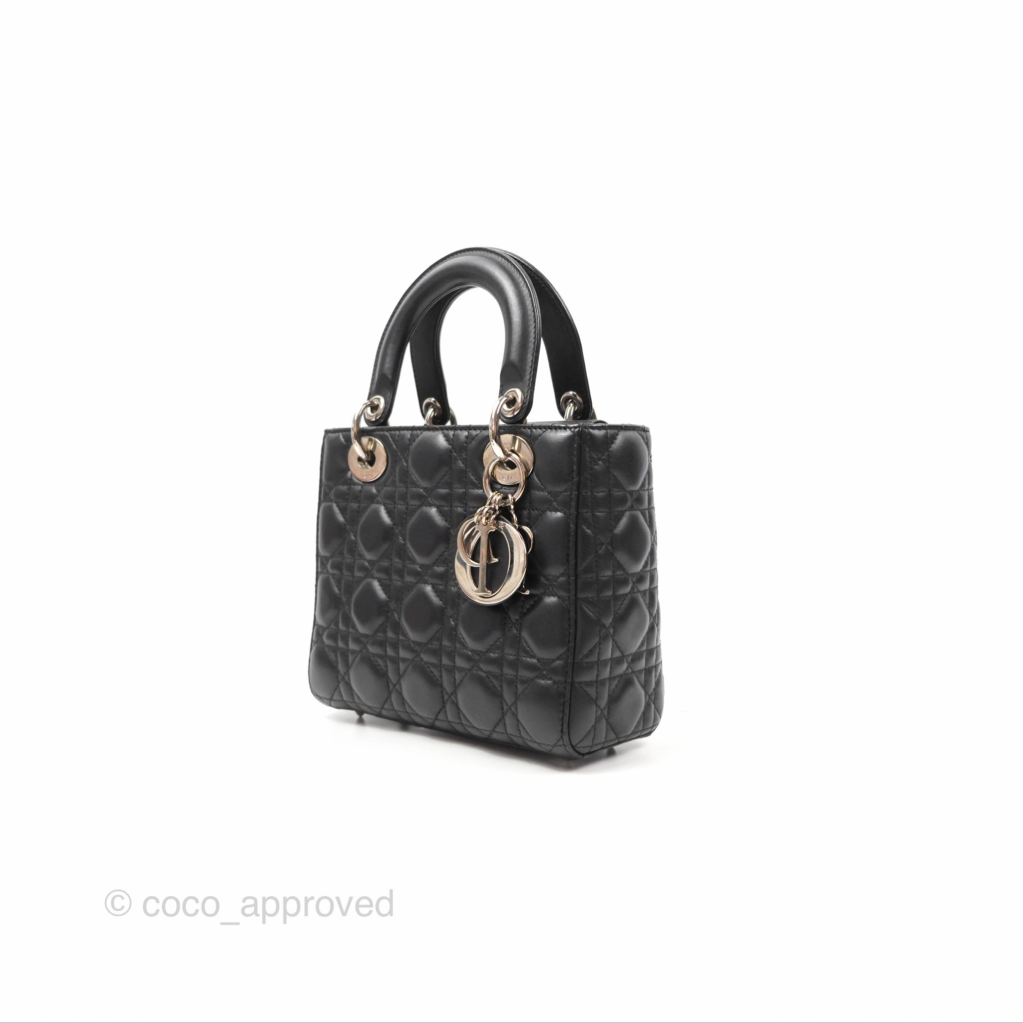Christian Dior My ABCDior Lady Dior Bag Cannage Lambskin Black Gold Hardware