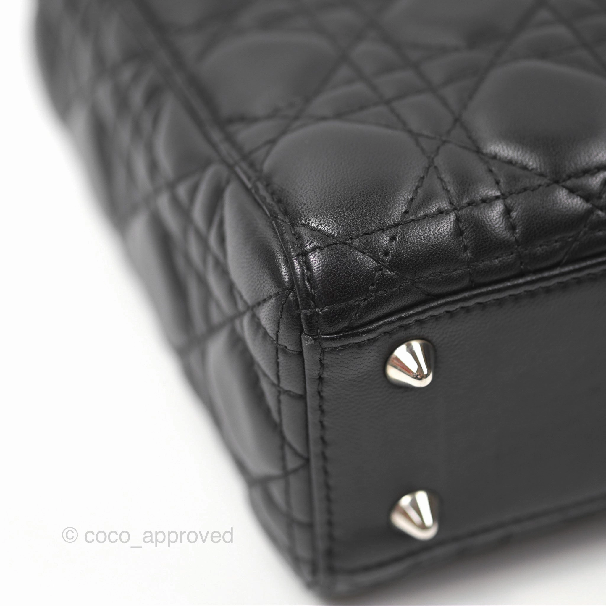 Christian Dior My ABCDior Lady Dior Bag Cannage Lambskin Black Gold Hardware