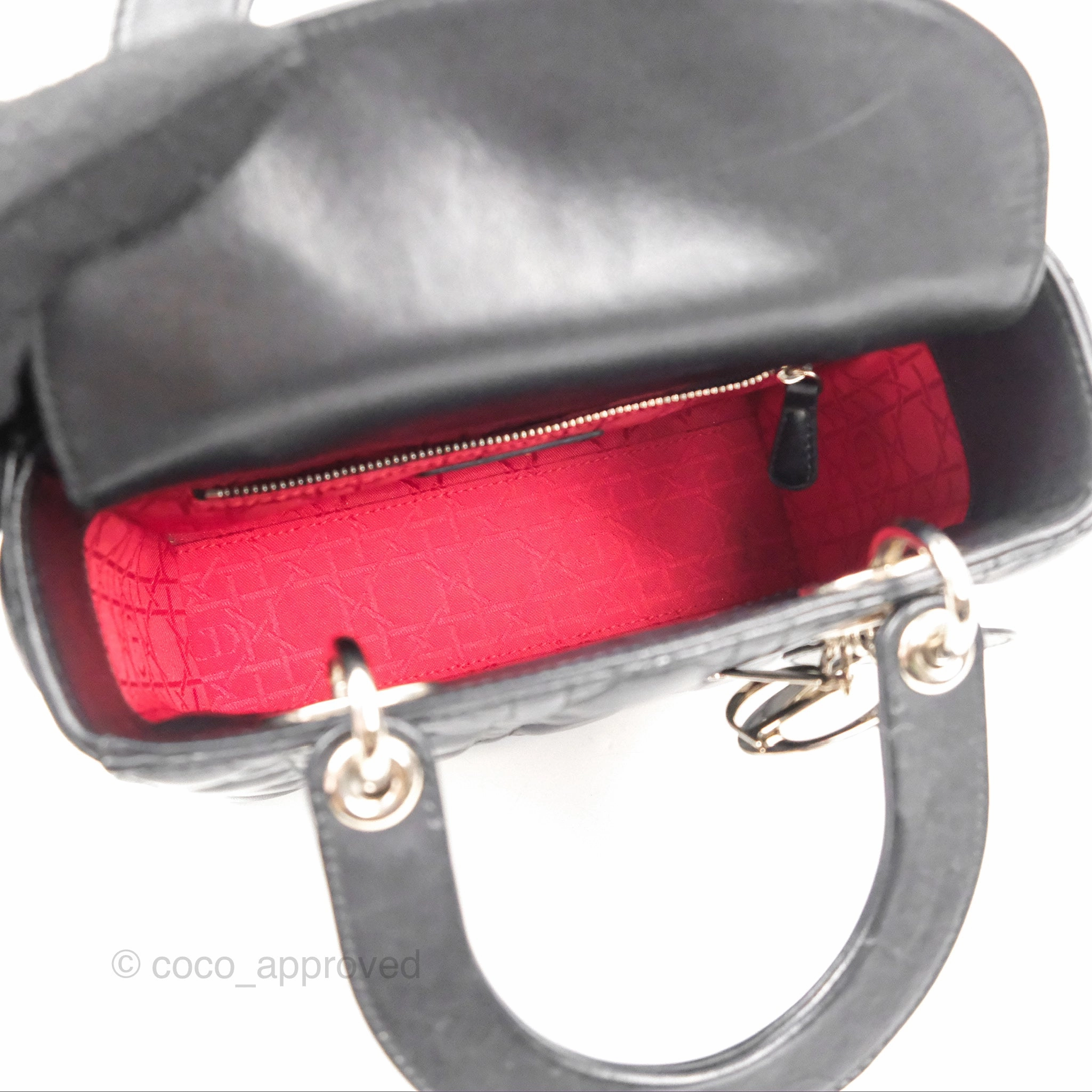 Christian Dior My ABCDior Lady Dior Bag Cannage Lambskin Black Gold Hardware