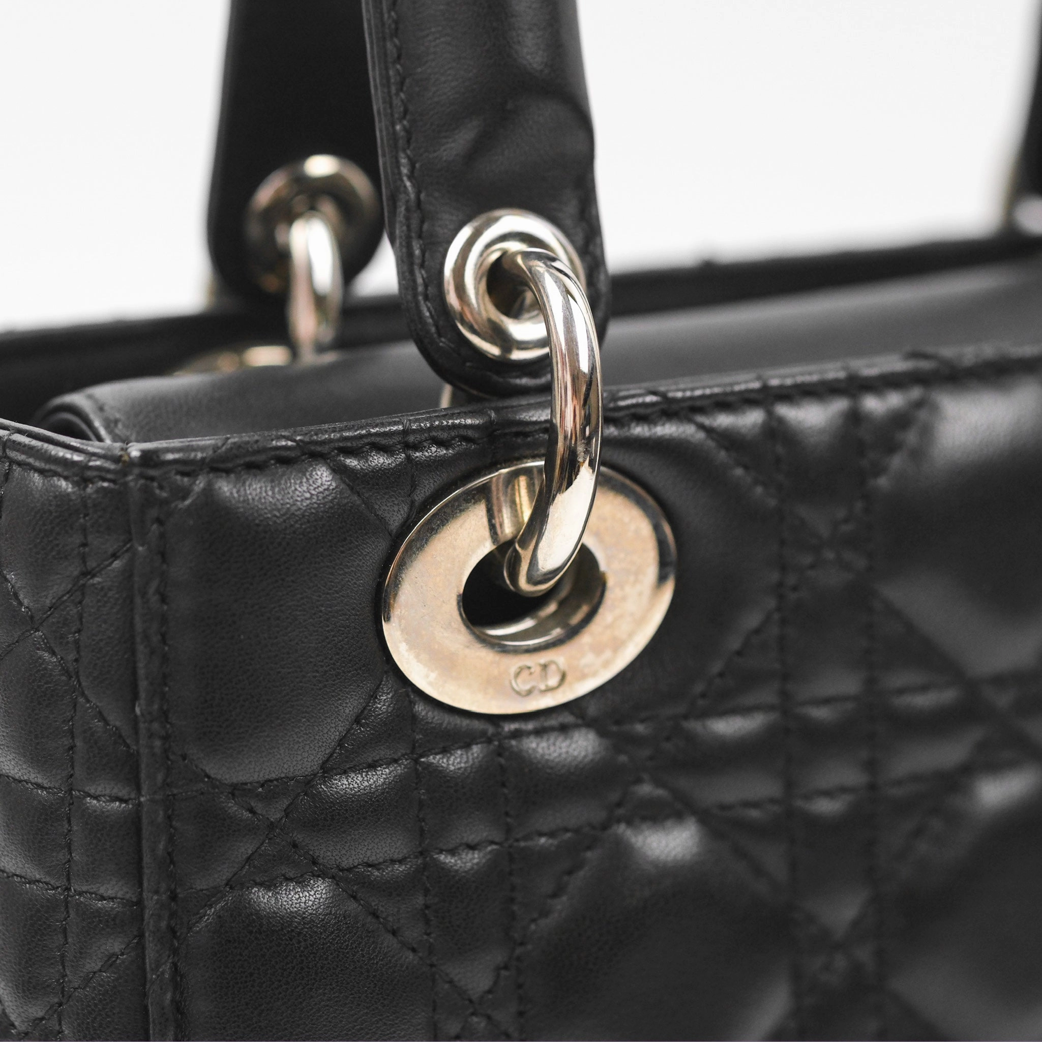 Christian Dior My ABCDior Lady Dior Bag Cannage Lambskin Black Gold Hardware