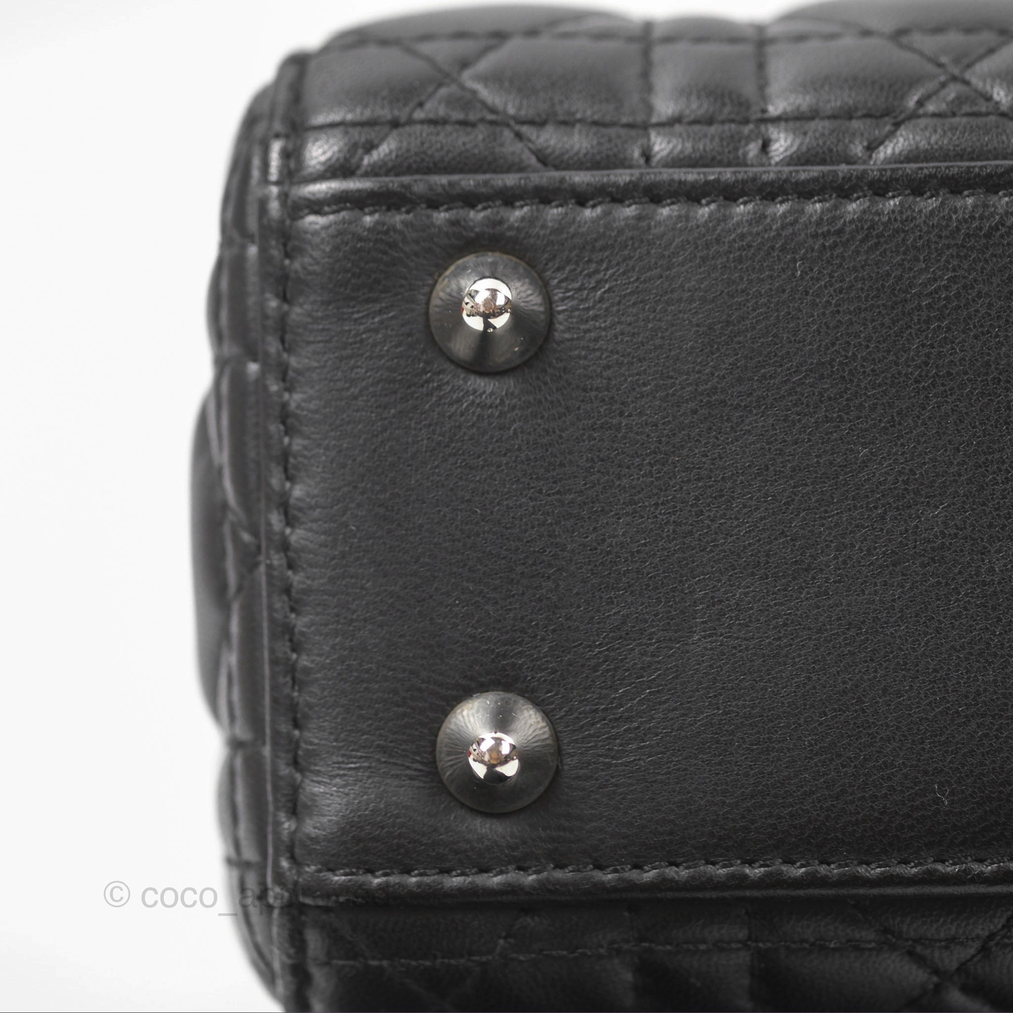 Christian Dior My ABCDior Lady Dior Bag Cannage Lambskin Black Gold Hardware