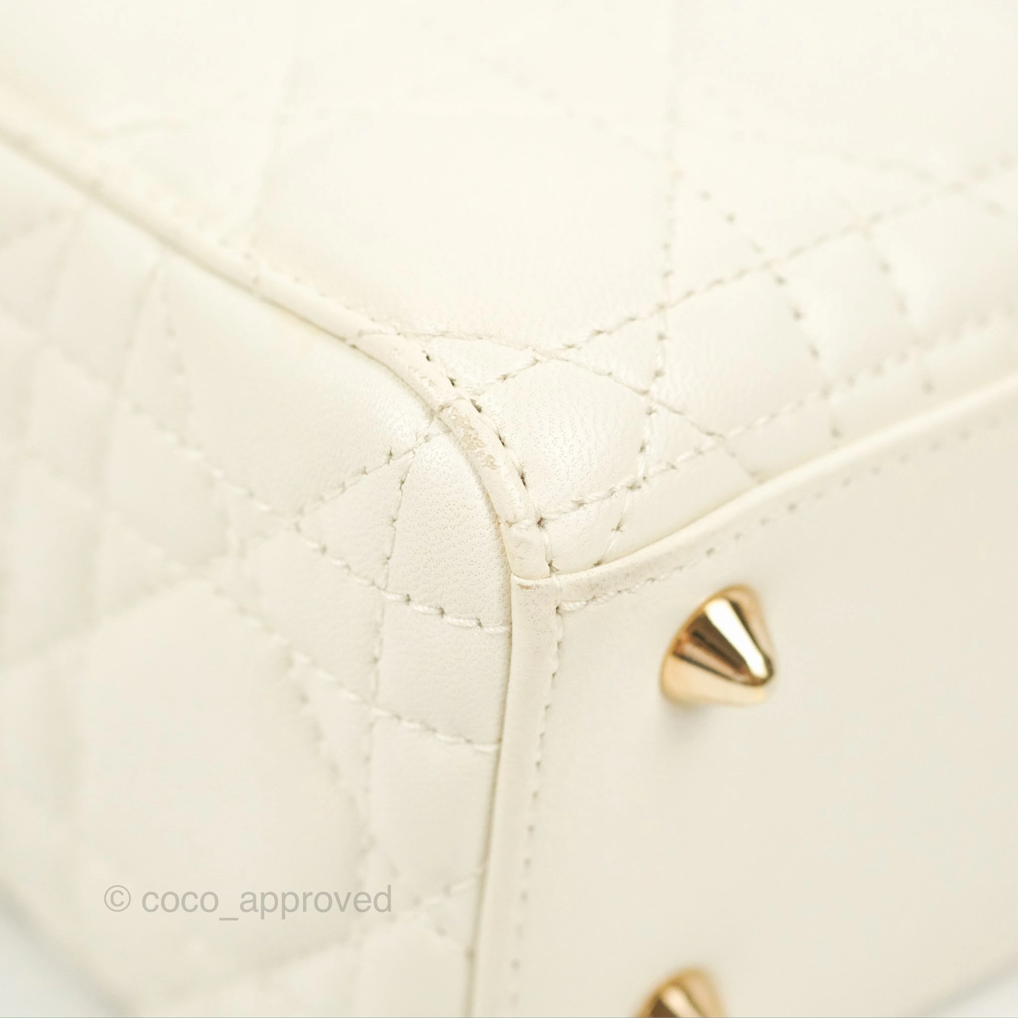 Christian Dior My ABCDior Lady Dior Bag Cannage Lambskin White Gold Hardware