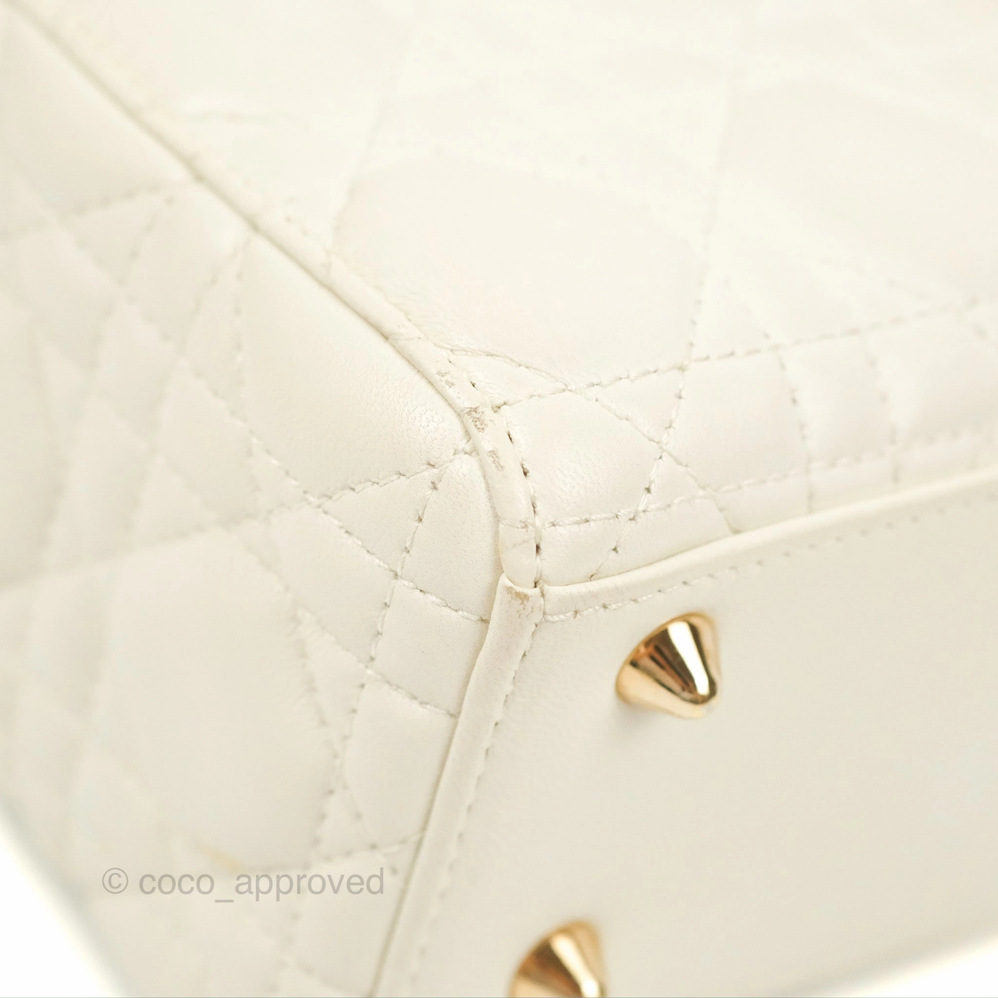 Christian Dior My ABCDior Lady Dior Bag Cannage Lambskin White Gold Hardware