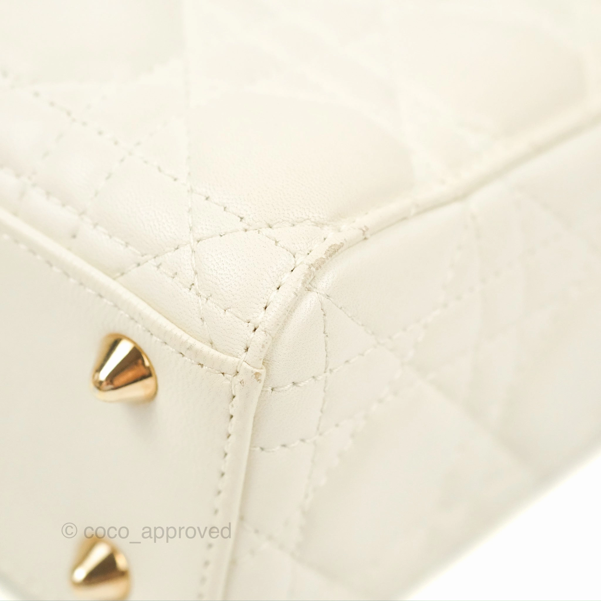 Christian Dior My ABCDior Lady Dior Bag Cannage Lambskin White Gold Hardware