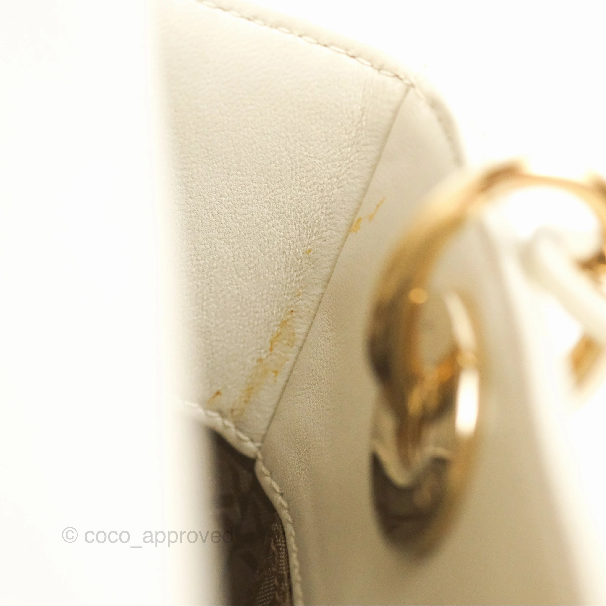 Christian Dior My ABCDior Lady Dior Bag Cannage Lambskin White Gold Hardware