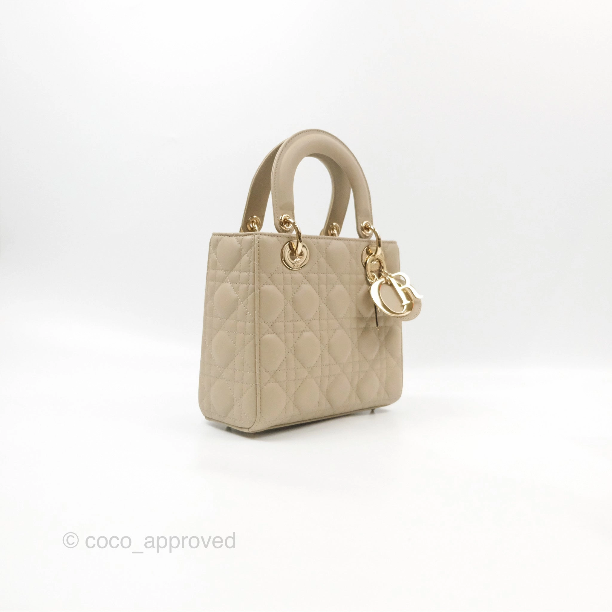 Christian Dior My ABCDior Lady Dior Beige Matte Lambskin Gold Hardware