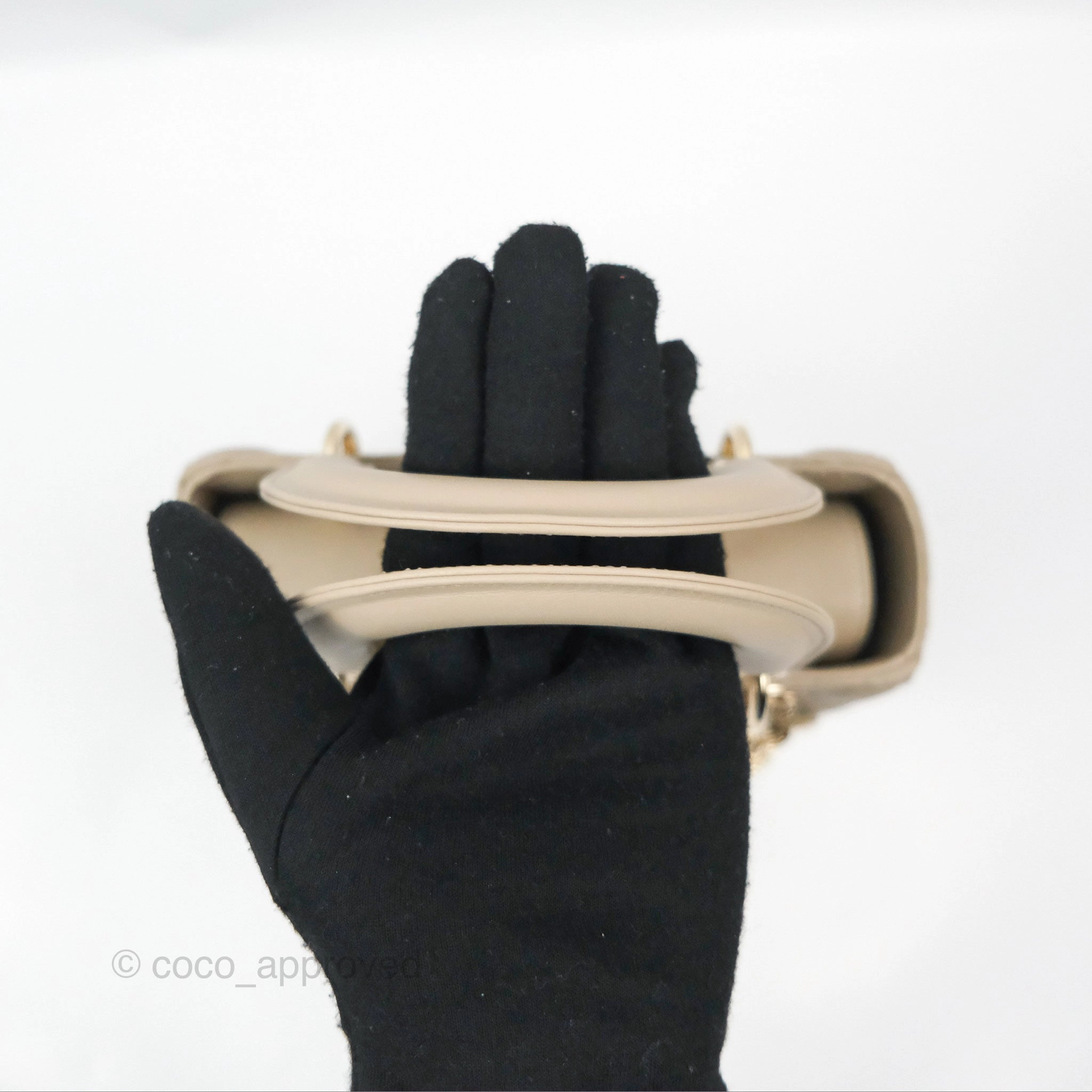 Christian Dior My ABCDior Lady Dior Beige Matte Lambskin Gold Hardware