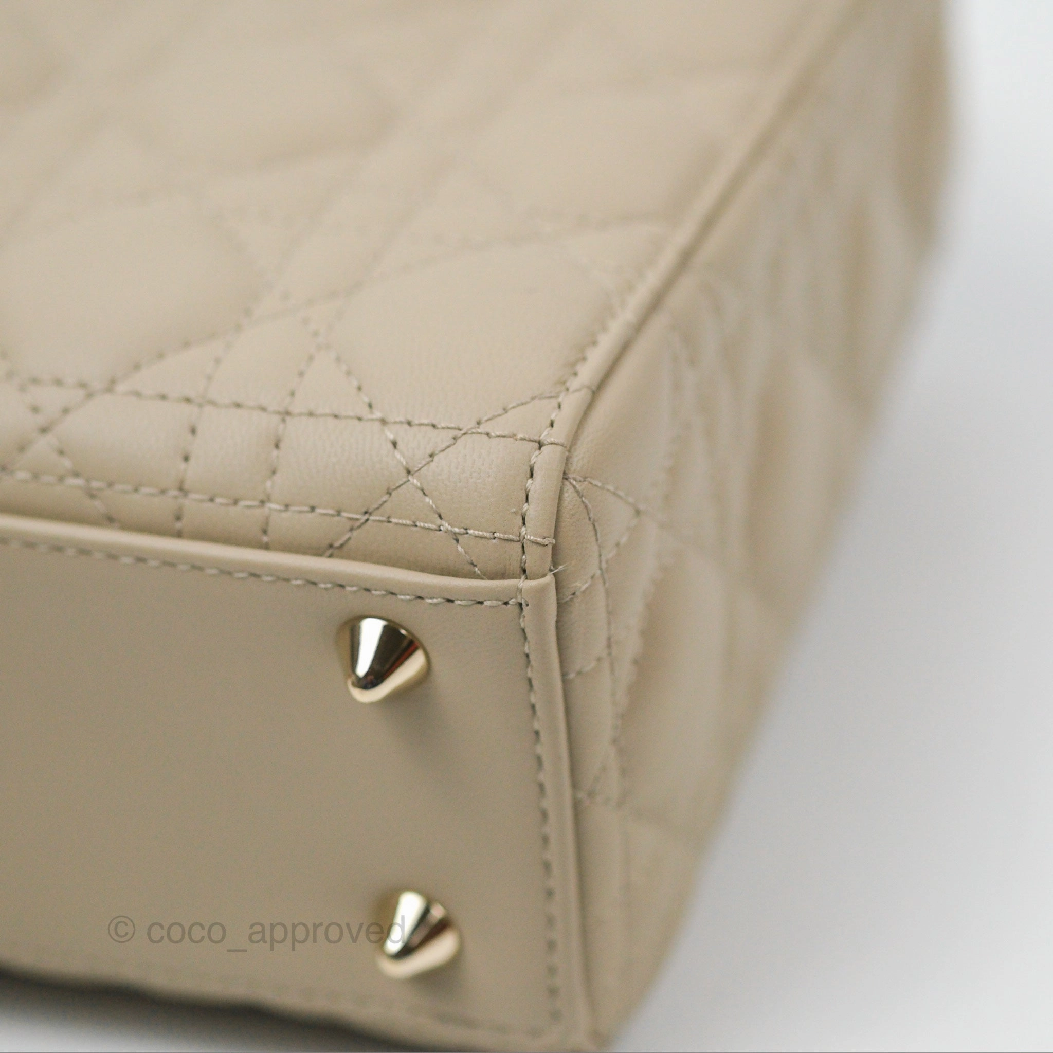 Christian Dior My ABCDior Lady Dior Beige Matte Lambskin Gold Hardware