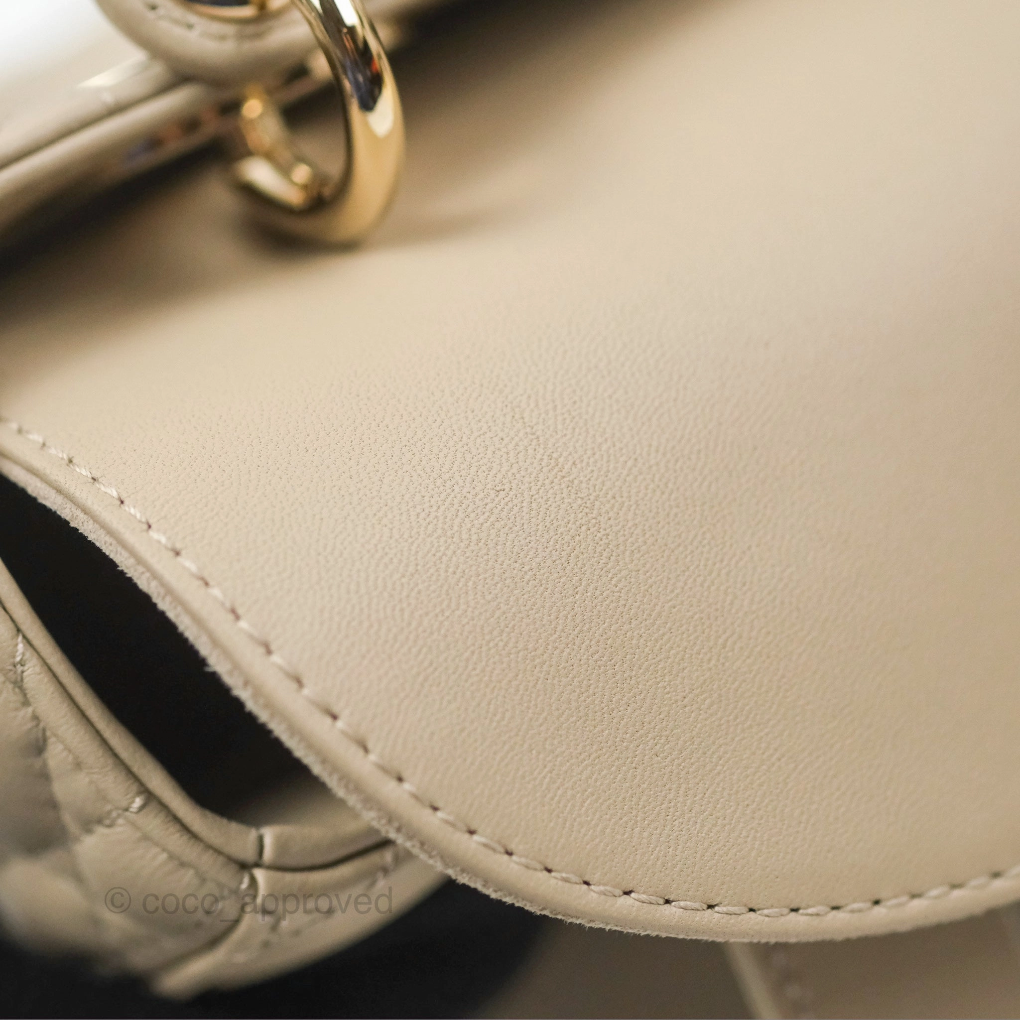 Christian Dior My ABCDior Lady Dior Beige Matte Lambskin Gold Hardware