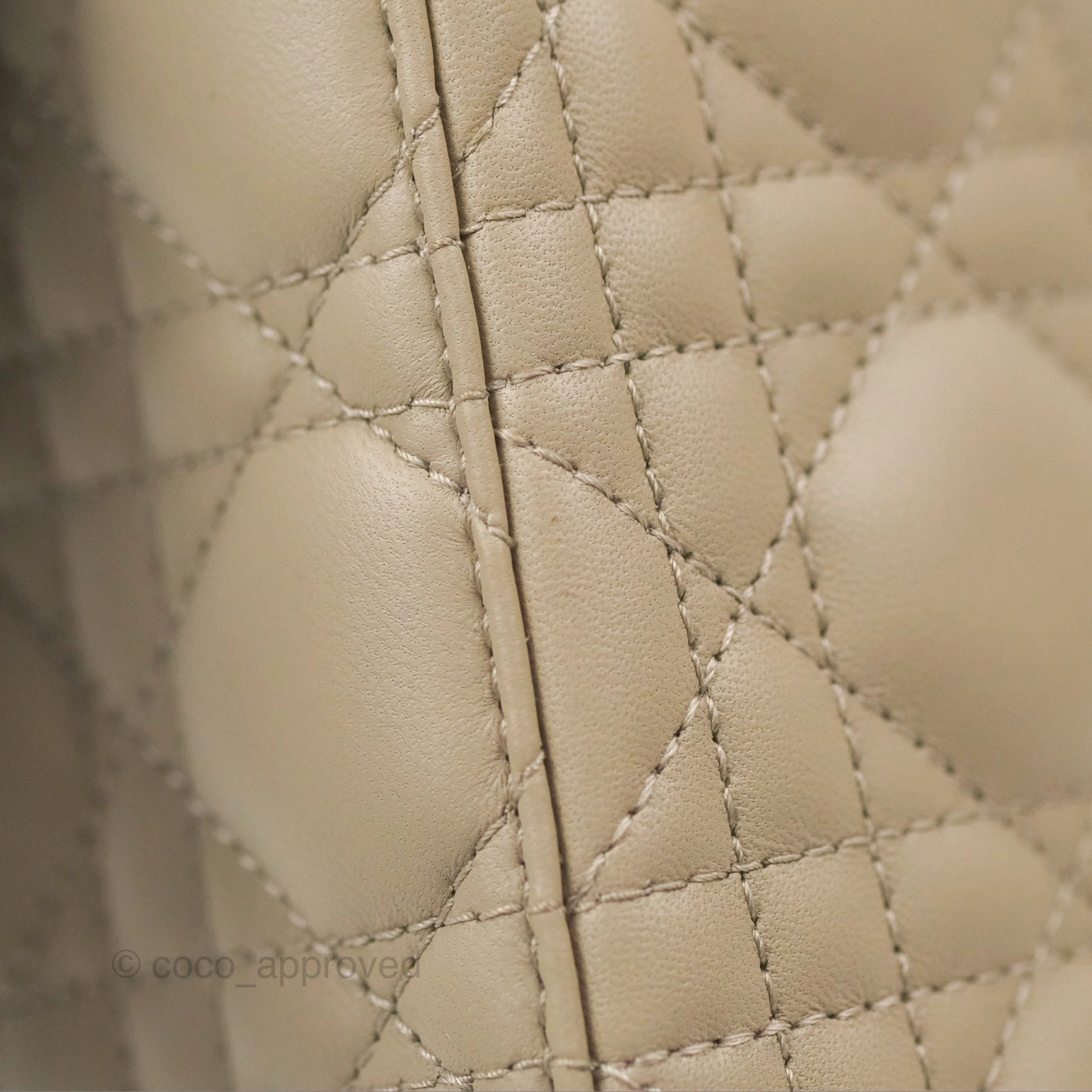 Christian Dior My ABCDior Lady Dior Beige Matte Lambskin Gold Hardware