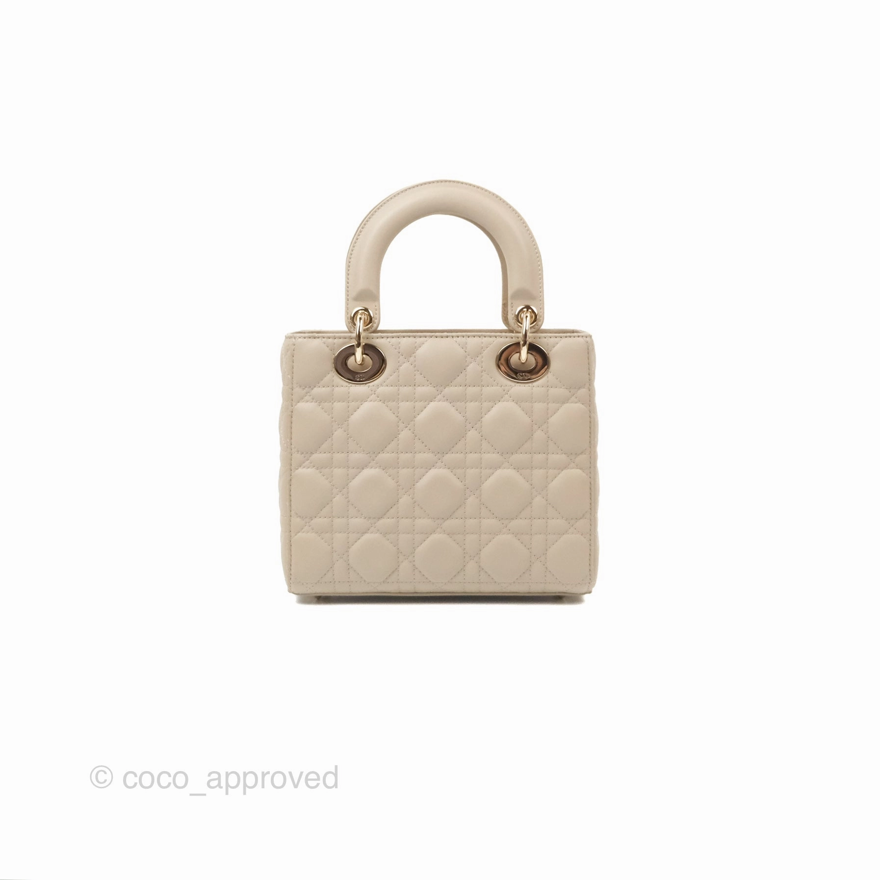 Christian Dior My ABCDior Lady Dior Beige Matte Lambskin Gold Hardware