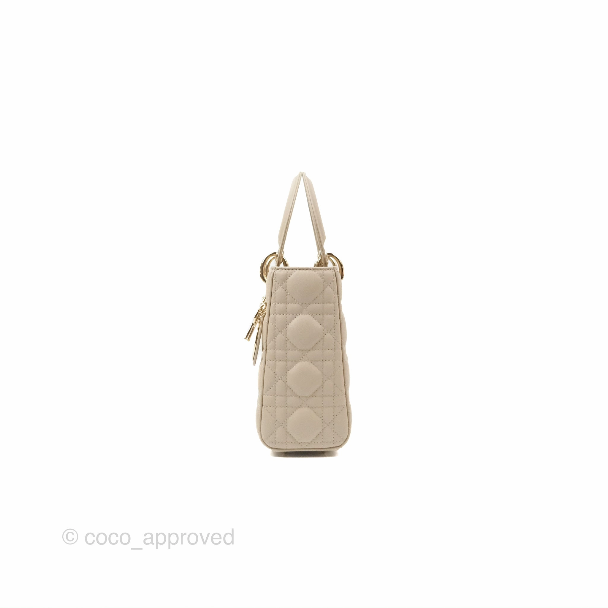Christian Dior My ABCDior Lady Dior Beige Matte Lambskin Gold Hardware