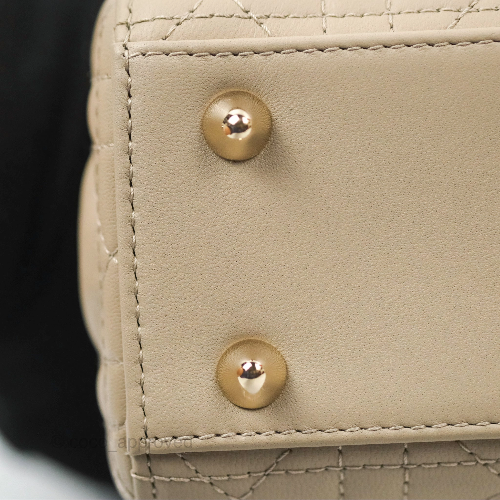 Christian Dior My ABCDior Lady Dior Beige Matte Lambskin Gold Hardware
