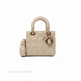Christian Dior My ABCDior Lady Dior Beige Matte Lambskin Gold Hardware