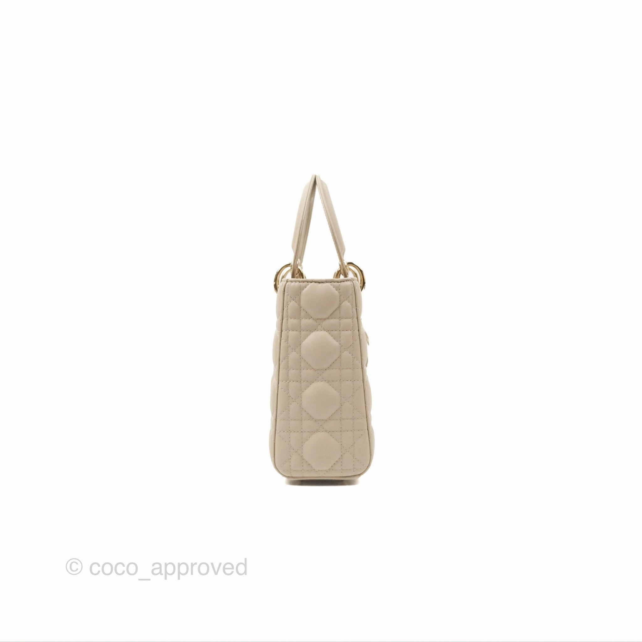 Christian Dior My ABCDior Lady Dior Beige Matte Lambskin Gold Hardware