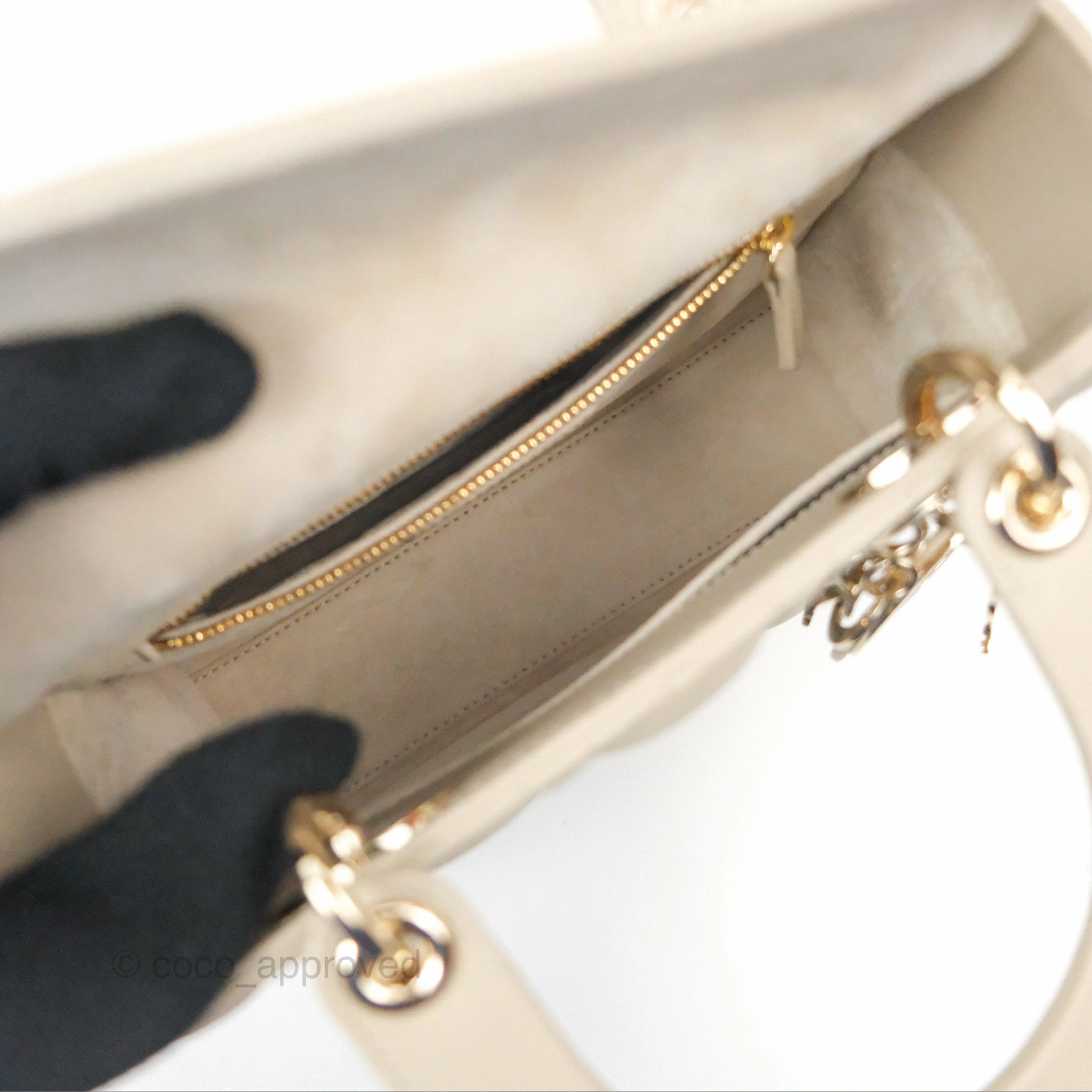 Christian Dior My ABCDior Lady Dior Beige Matte Lambskin Gold Hardware