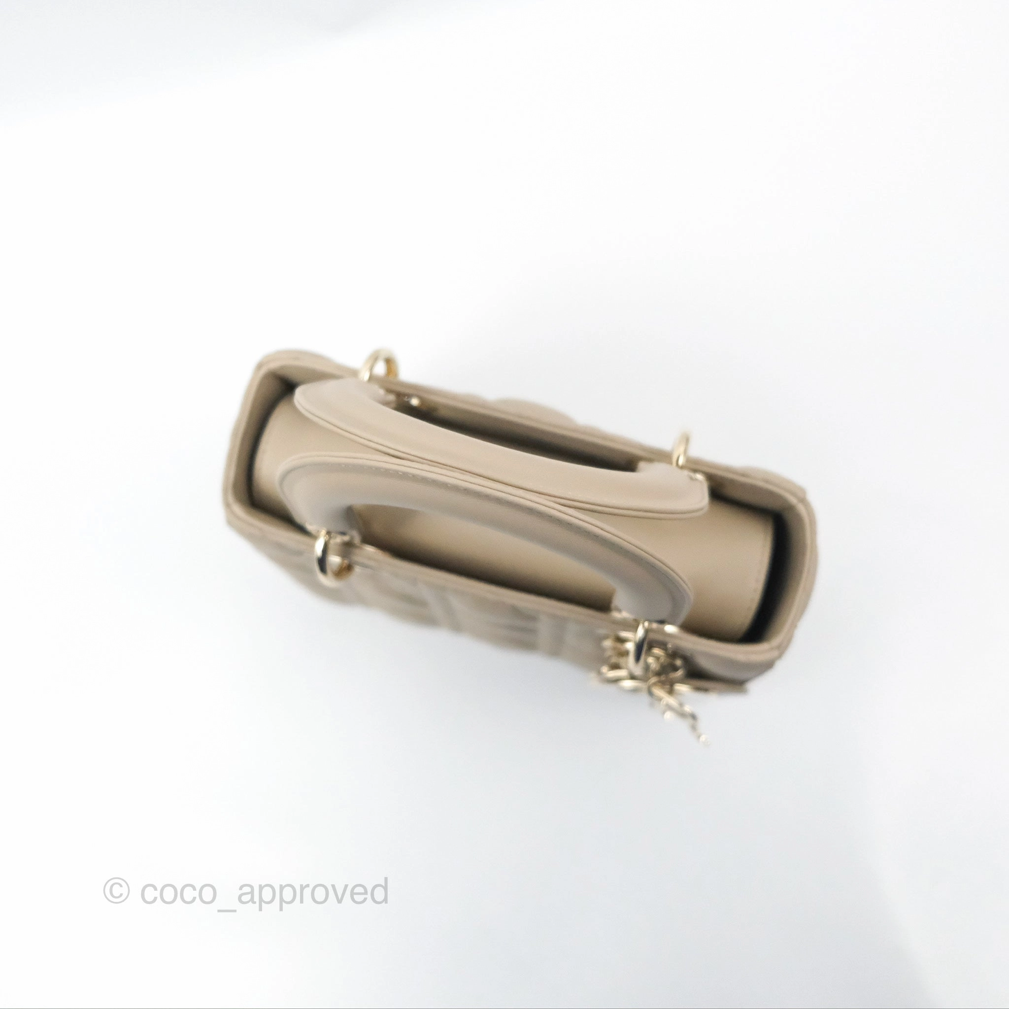 Christian Dior My ABCDior Lady Dior Beige Matte Lambskin Gold Hardware