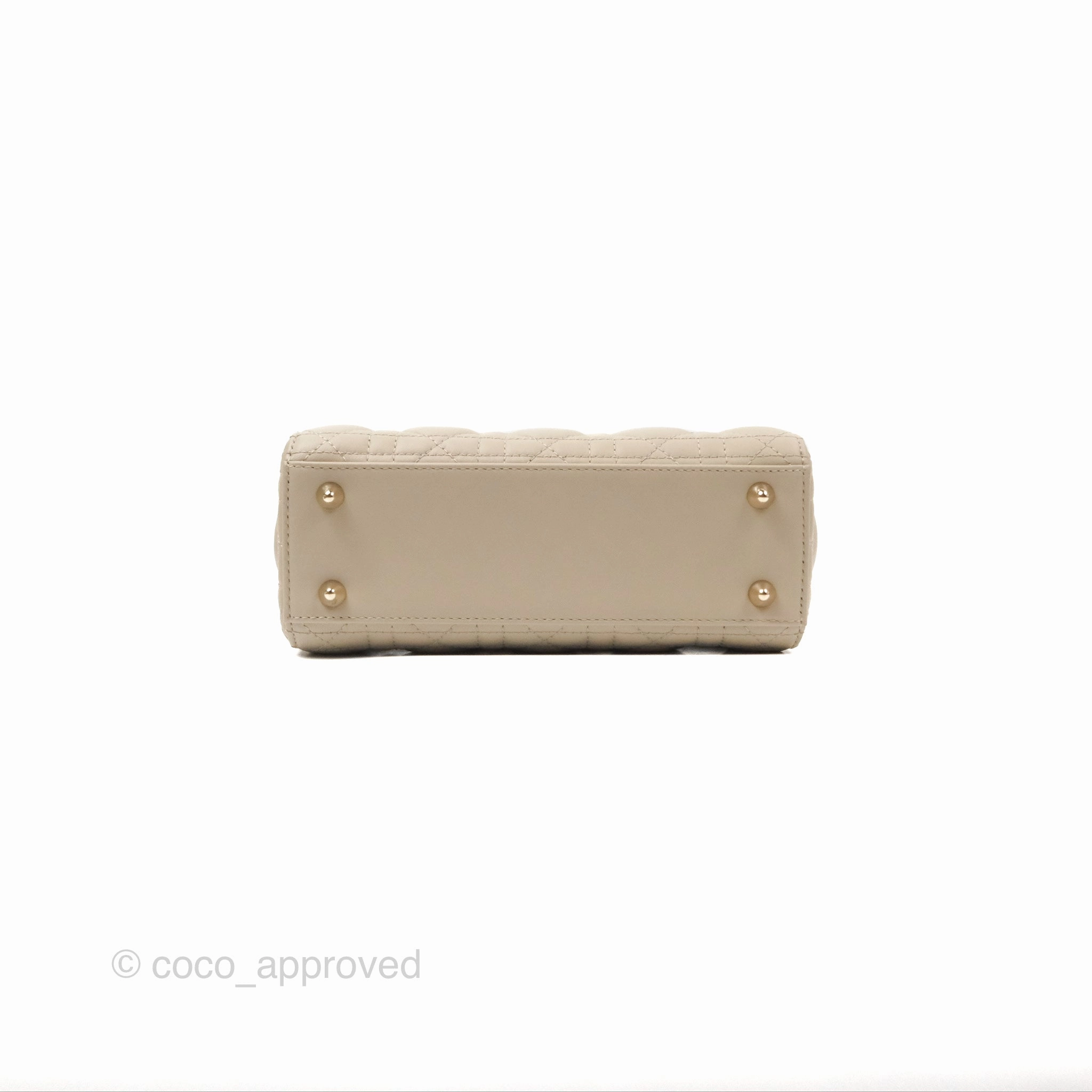 Christian Dior My ABCDior Lady Dior Beige Matte Lambskin Gold Hardware