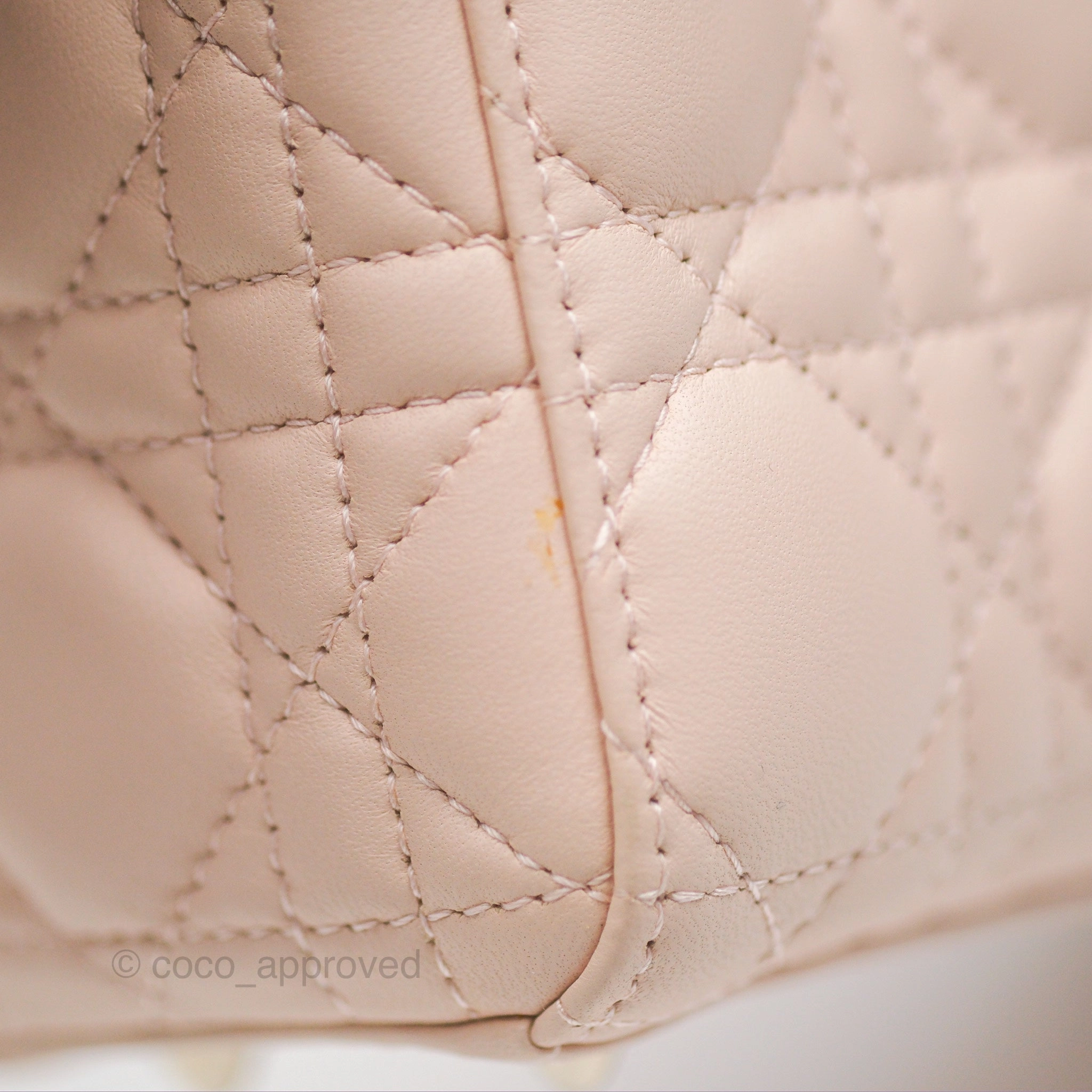 Christian Dior My ABCDior Lady Dior Pale Pink Cannage Lambskin Gold Hardware