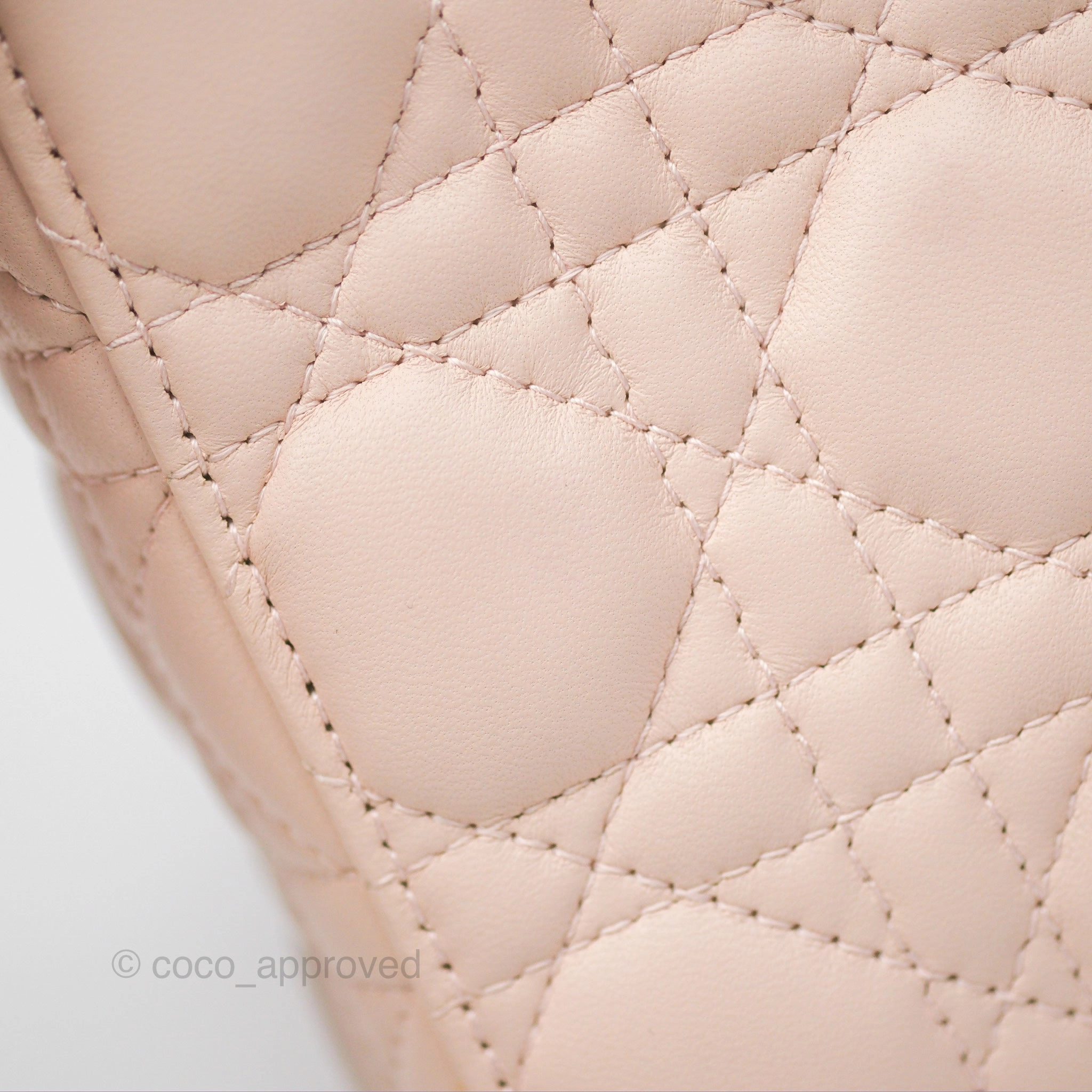 Christian Dior My ABCDior Lady Dior Pale Pink Cannage Lambskin Gold Hardware