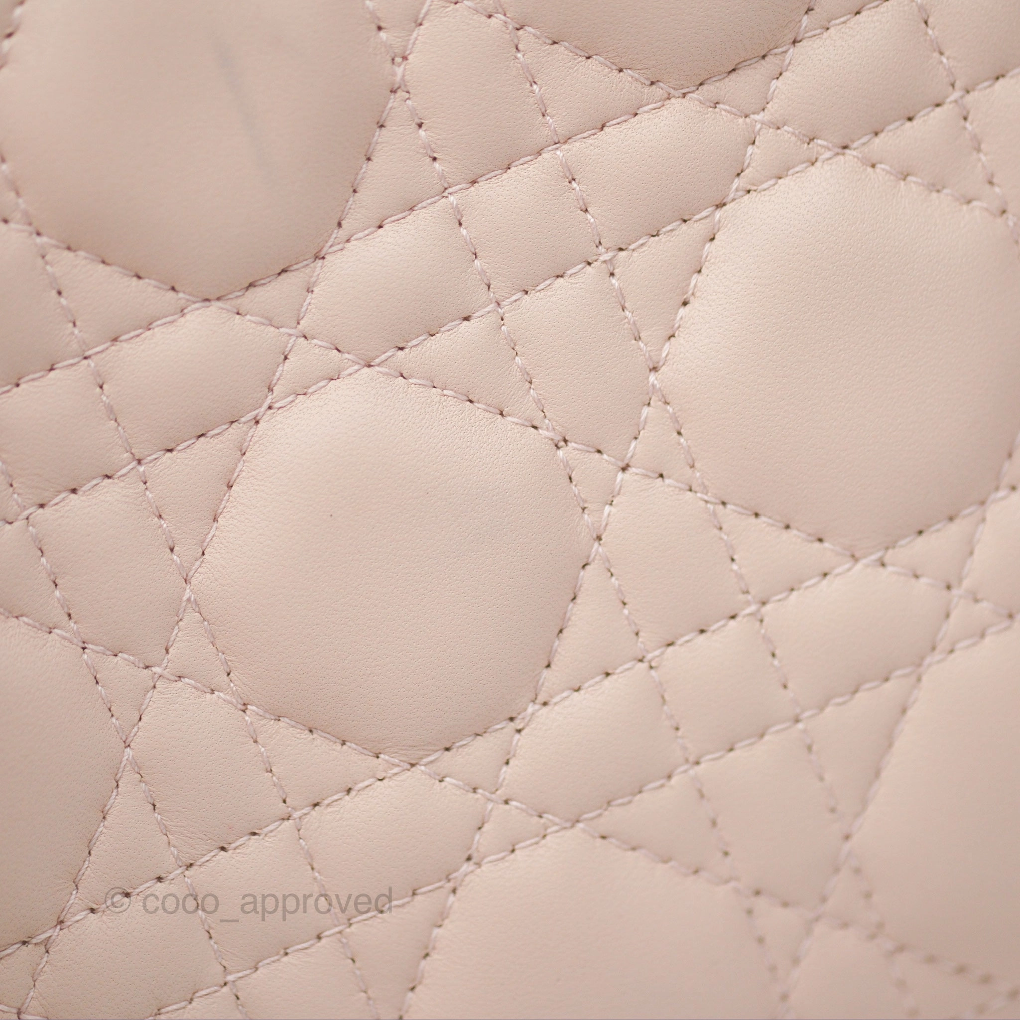 Christian Dior My ABCDior Lady Dior Pale Pink Cannage Lambskin Gold Hardware