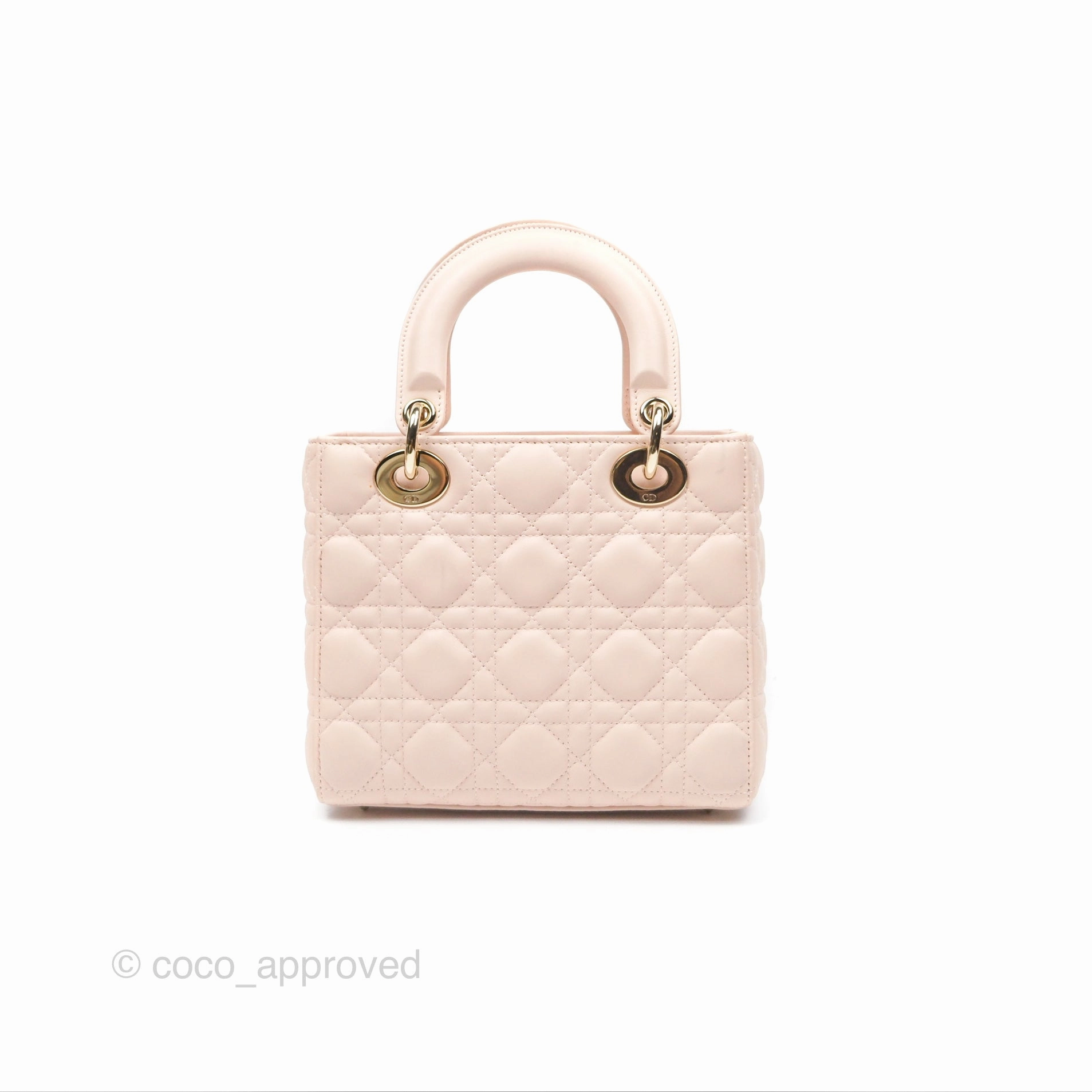 Christian Dior My ABCDior Lady Dior Pale Pink Cannage Lambskin Gold Hardware