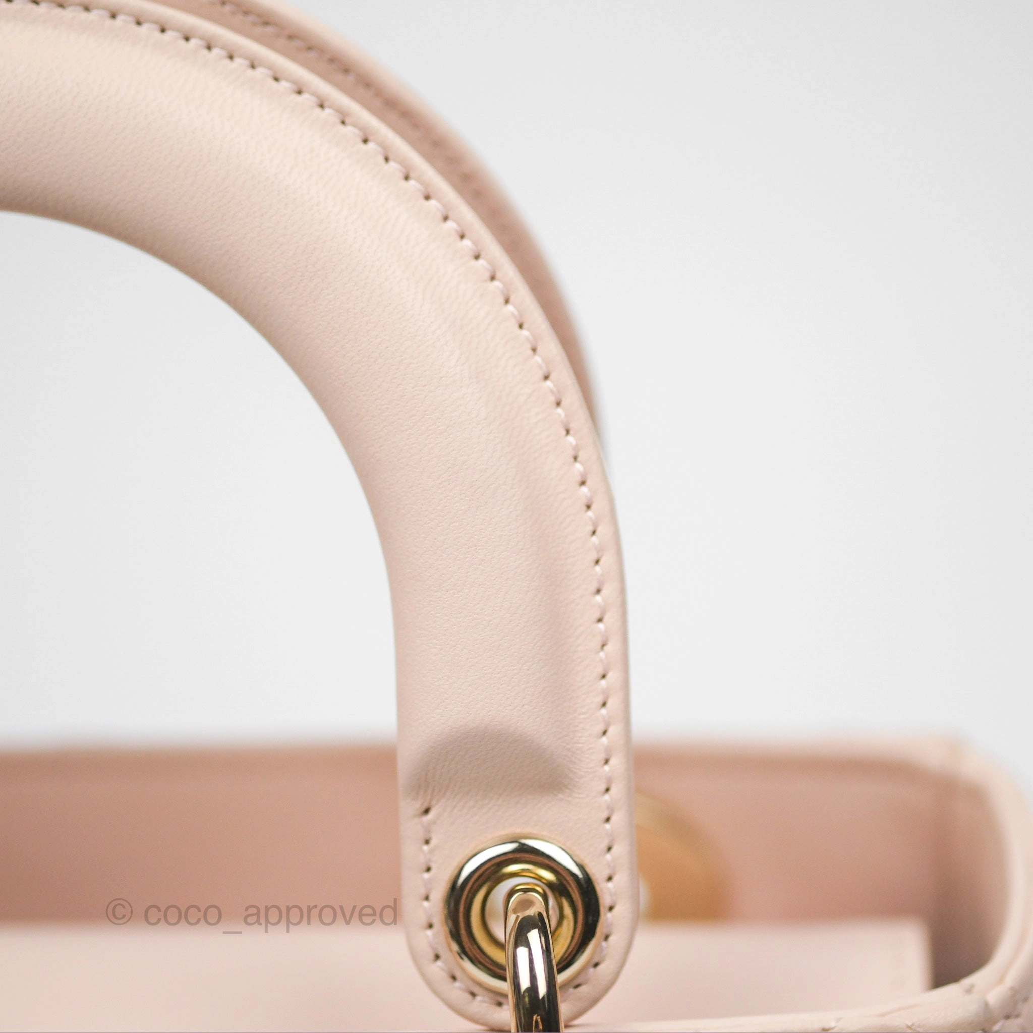 Christian Dior My ABCDior Lady Dior Pale Pink Cannage Lambskin Gold Hardware